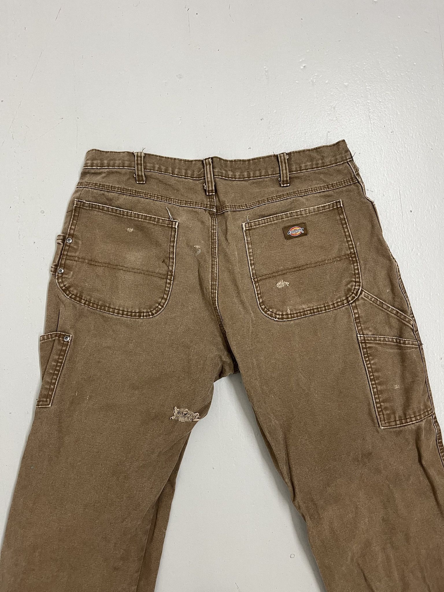Vintage Vintage 90s Dickies Carpenter Cargo Canvas Work pants Paint Stain Dungarees Size 37 Size US 37 - 5 Thumbnail