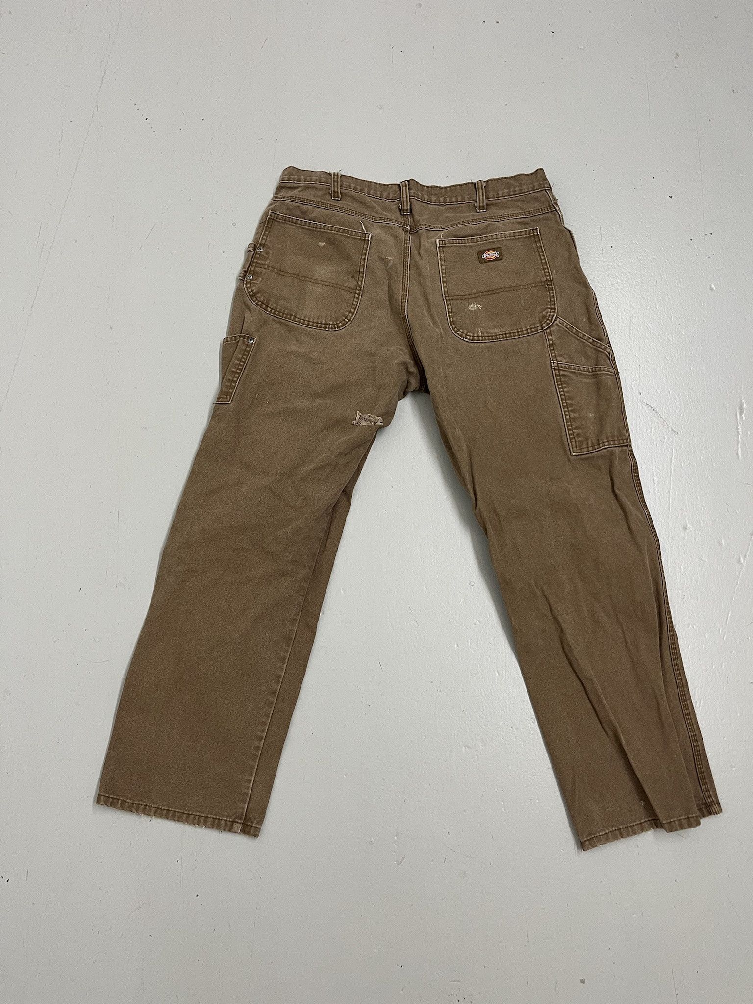 Vintage Vintage 90s Dickies Carpenter Cargo Canvas Work pants Paint Stain Dungarees Size 37 Size US 37 - 4 Thumbnail