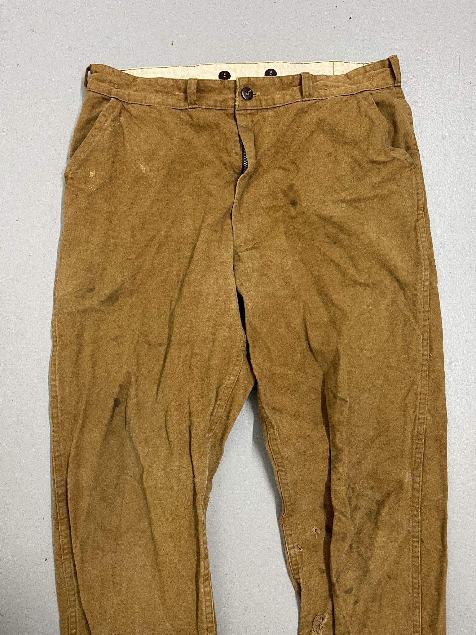Vintage Vinage 70s SafTBak Distressed Canvas Hunting Pants Size 35 Size US 35 - 2 Thumbnail
