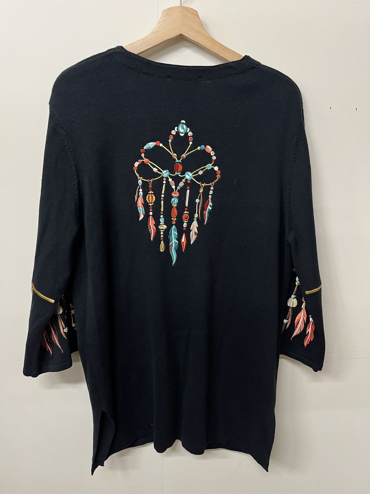 Vintage Vintage 1990s Bob Macke Native Embroidery Knit Cardigan Size L Size US L / EU 52-54 / 3 - 3 Thumbnail