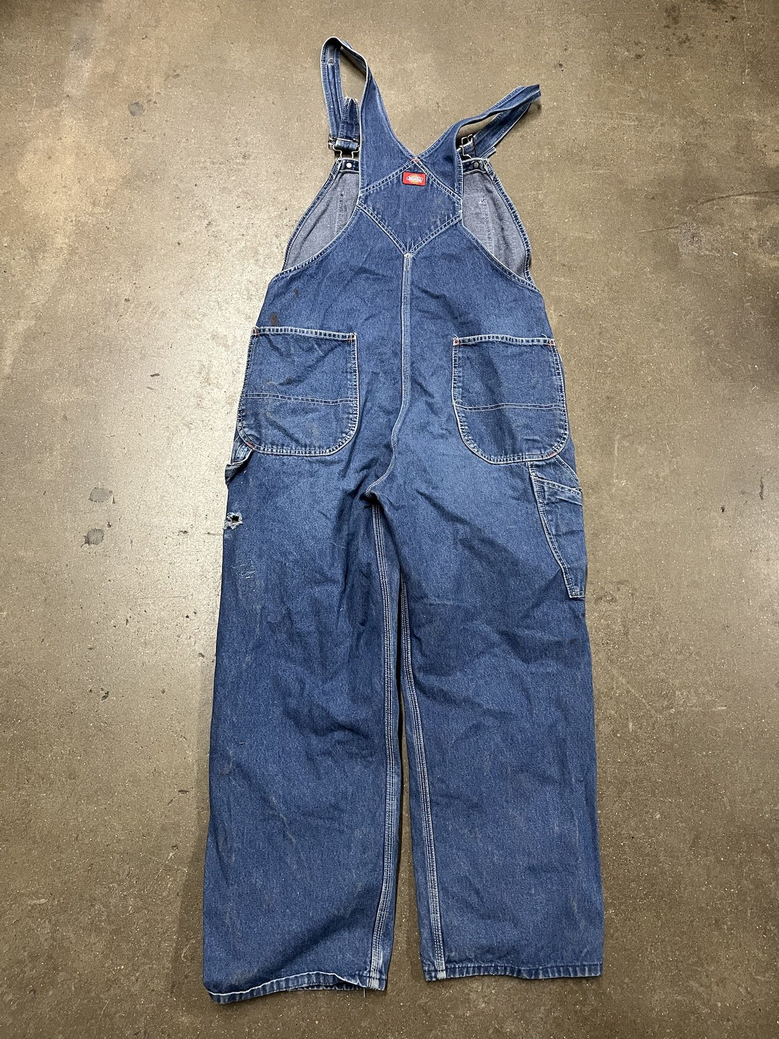 Vintage Vintage 2000s Dickies Distressed Denim Overalls Size 39 Size US 39 - 5 Thumbnail