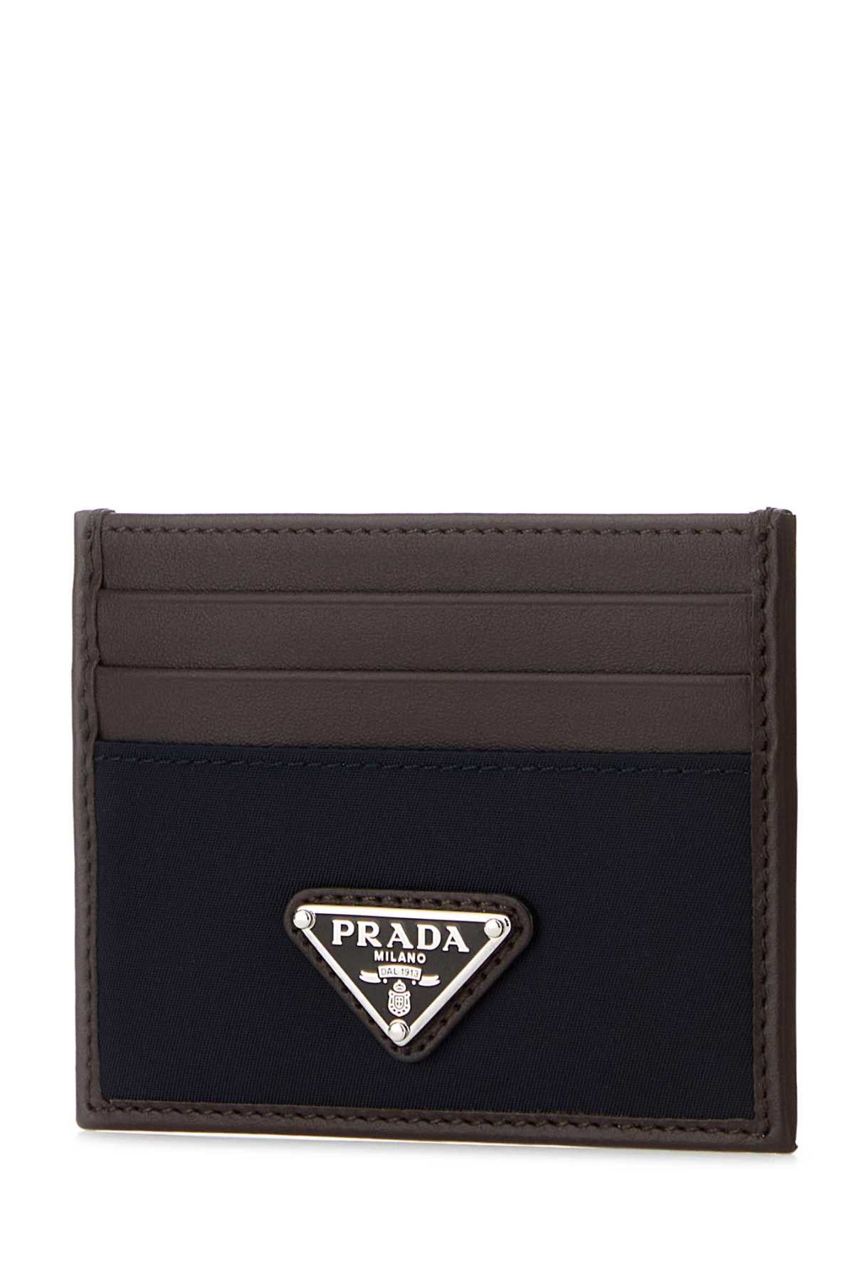 Prada Dark Brown Leather Card Holder Size ONE SIZE - 2 Thumbnail
