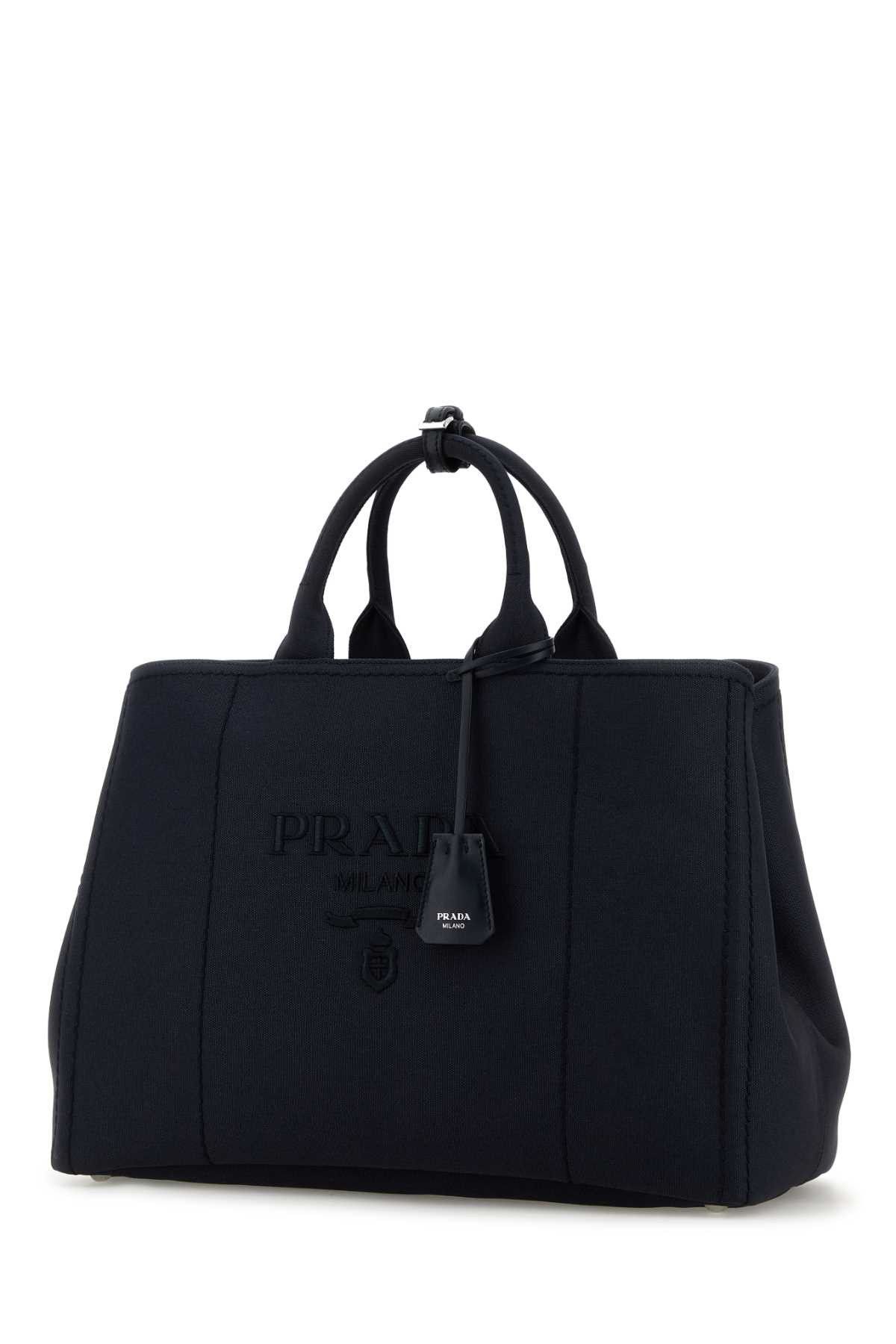 Prada Navy Blue Canvas Shopping Bag Size ONE SIZE - 2 Thumbnail