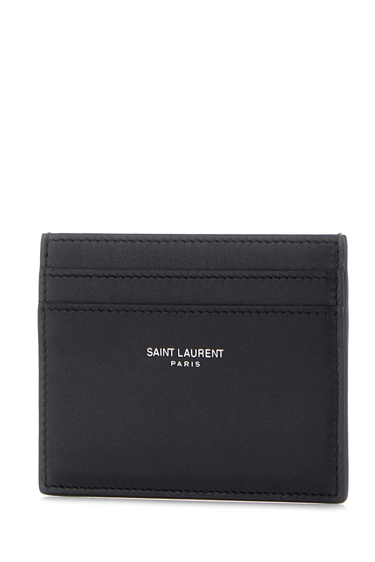 Saint Laurent Paris Black Leather Card Holder Size ONE SIZE - 2 Thumbnail