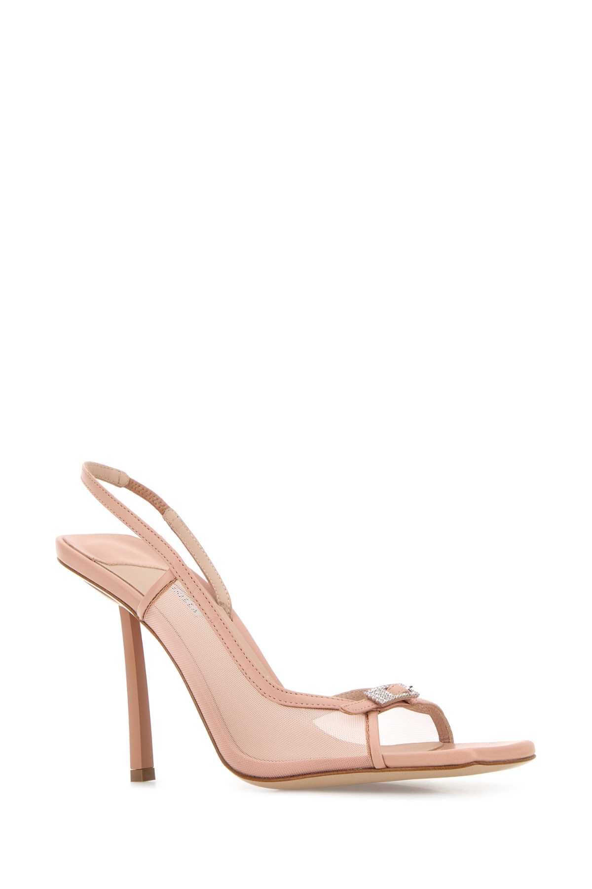 Le Silla Pink Mesh Vittoria Sandals Size US 10 / IT 40 - 2 Thumbnail