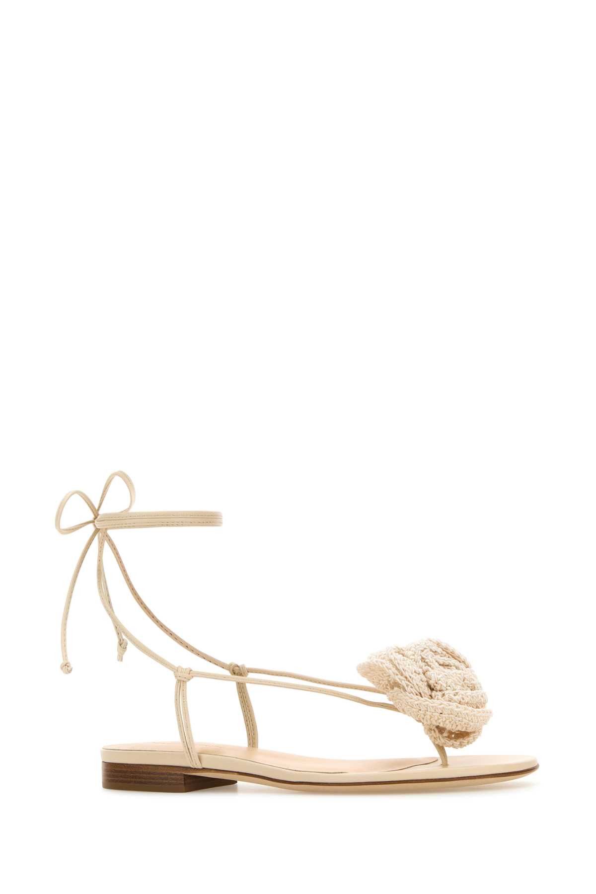 Ivory Leather Sandals