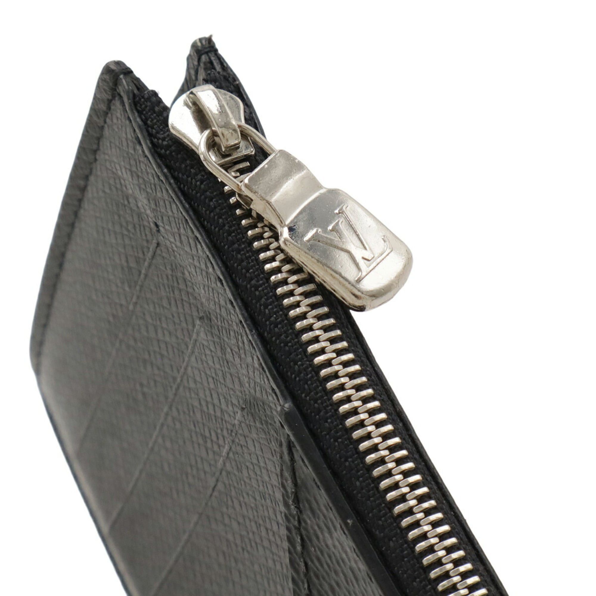 Louis Vuitton LOUIS VUITTON Taiga Rama Monogram Eclipse Coin and Card Holder, Case, Wallet, Purse, Noir, M30271 Size ONE SIZE - 5 Thumbnail