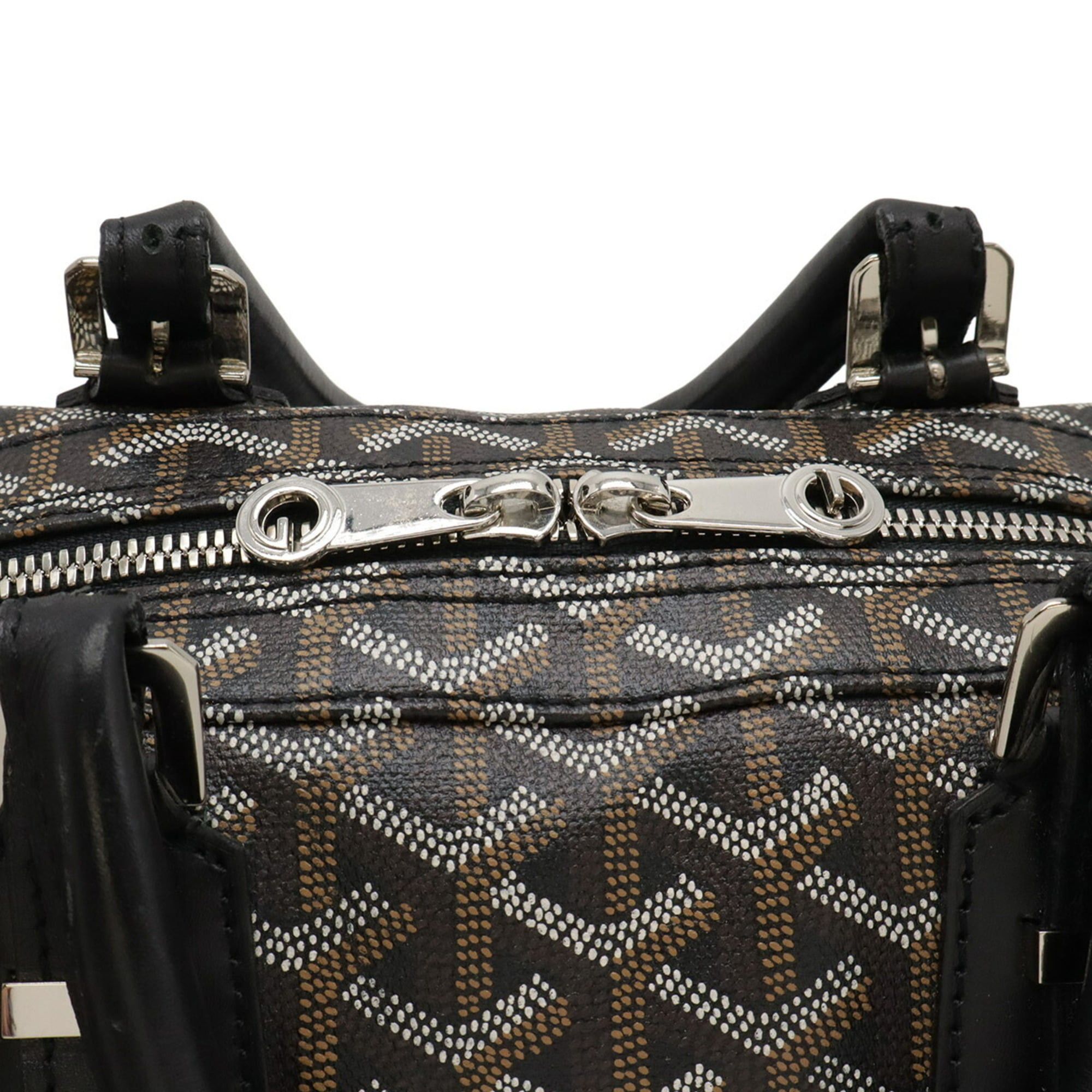 Goyard GOYARD Croiseur 40 Handbag, Herringbone Pattern, PVC, Black and Brown Size ONE SIZE - 5 Thumbnail