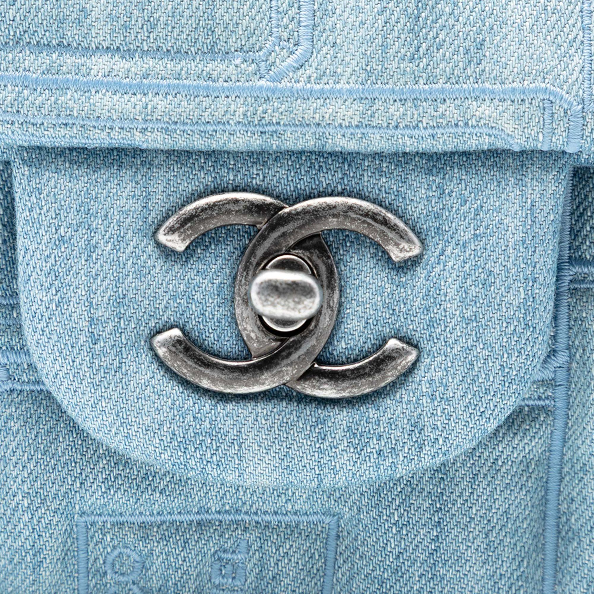 Chanel Chanel Medium Embroidered Denim Perfume Bottle Single Flap Size ONE SIZE - 5 Thumbnail