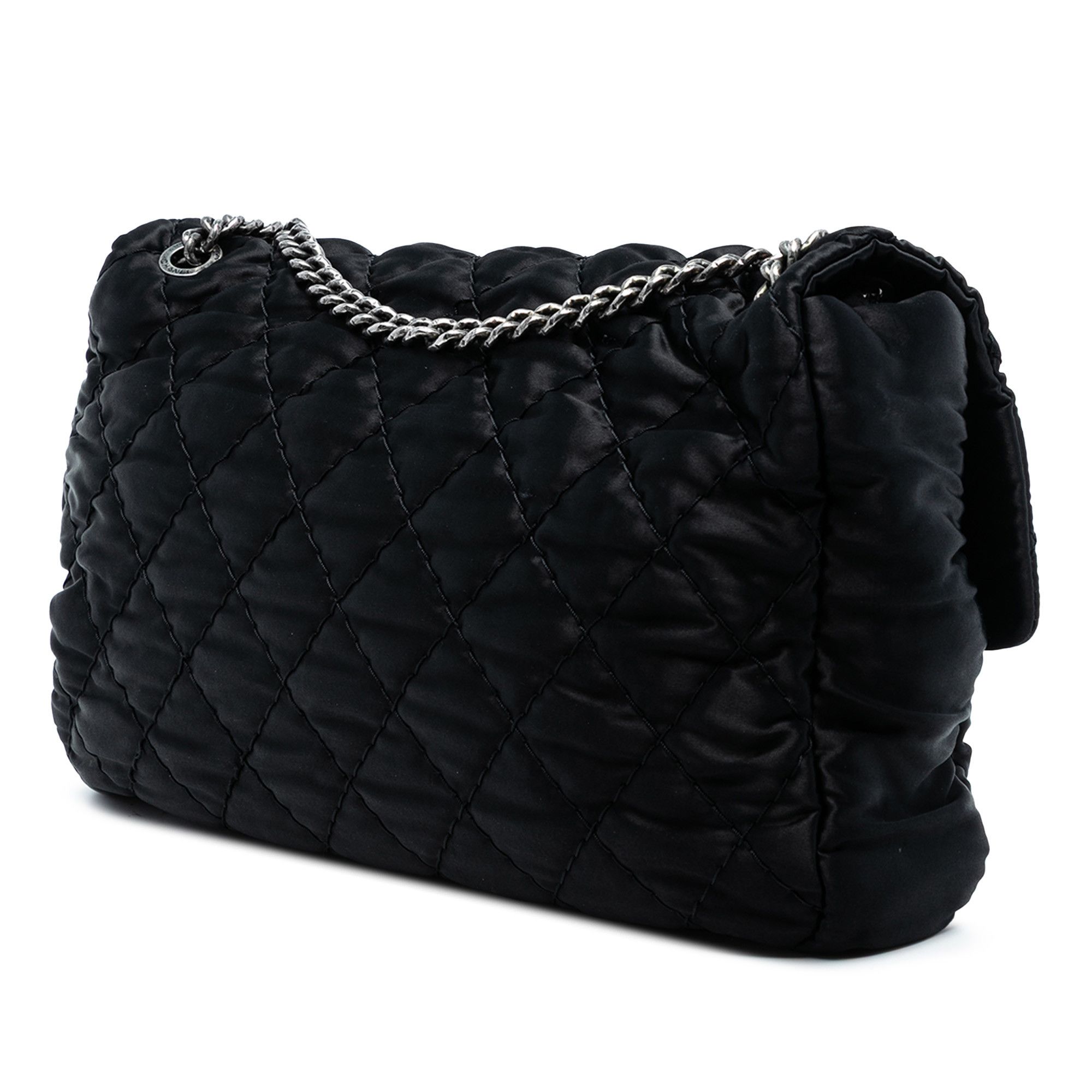 Chanel Chanel Extra Large CC Quilted Satin Single Flap Size ONE SIZE - 3 Thumbnail