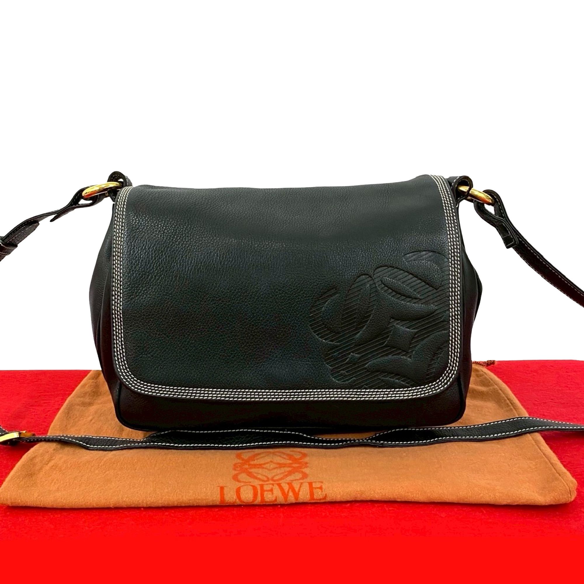Loewe LOEWE Leather Anagram Flap Crossbody Size ONE SIZE - 10 Thumbnail