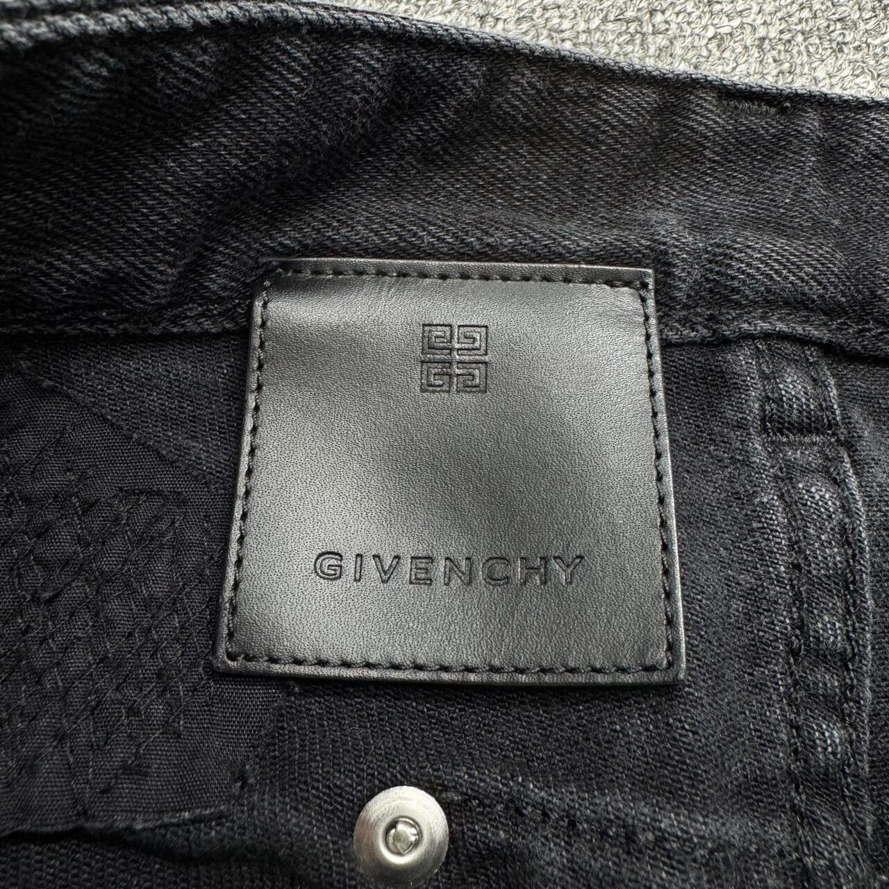 Givenchy Givenchy Distressed Black Denim Pants Size US 31 - 3 Thumbnail