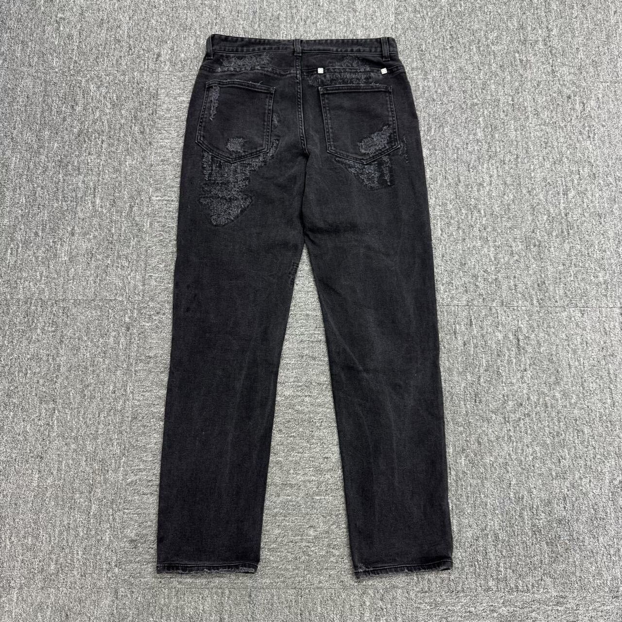 Givenchy Givenchy Distressed Black Denim Pants Size US 31 - 2 Thumbnail