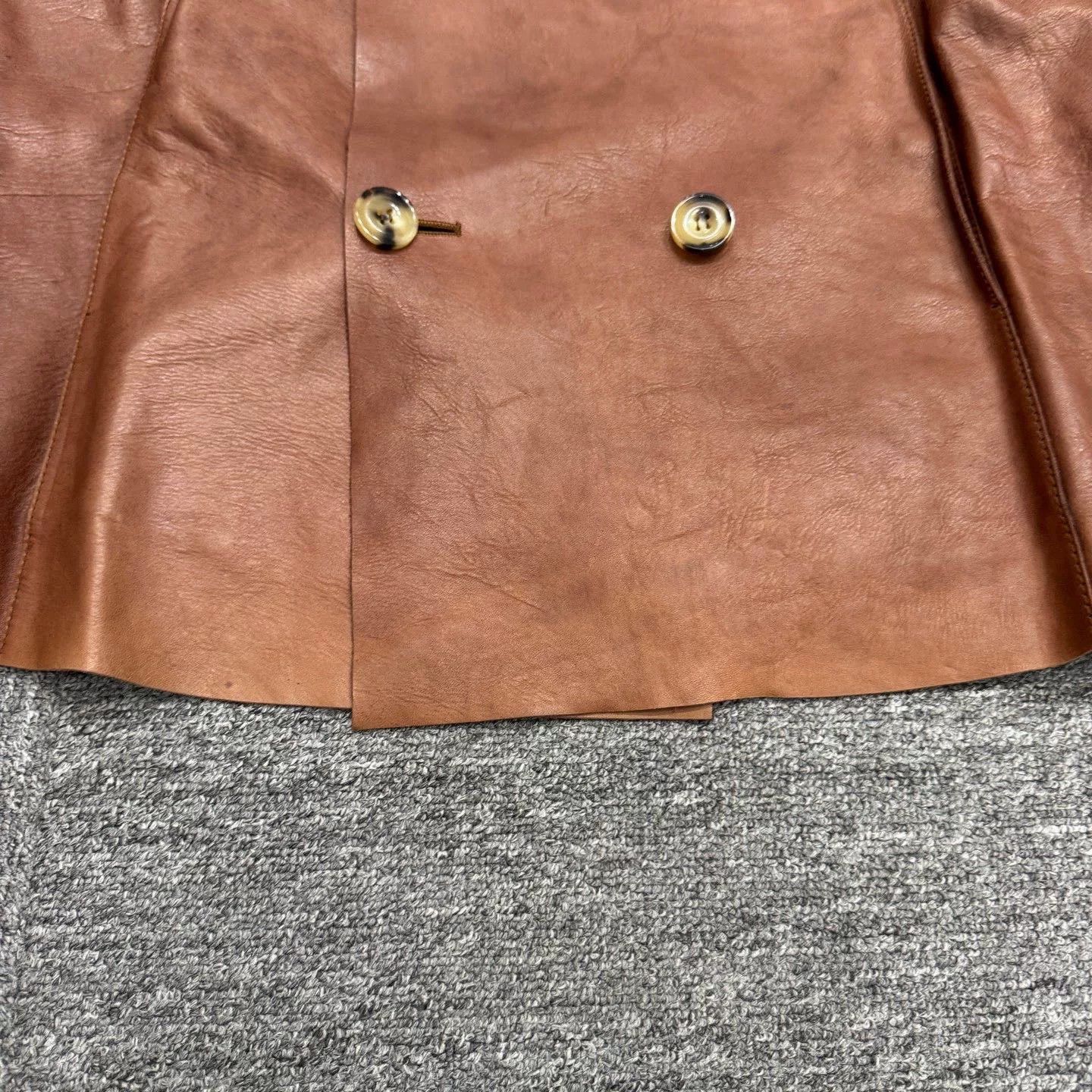 Giorgio Armani Giorgio Armani Leather Trench Coat Size 50 Size US L / EU 52-54 / 3 - 7 Thumbnail