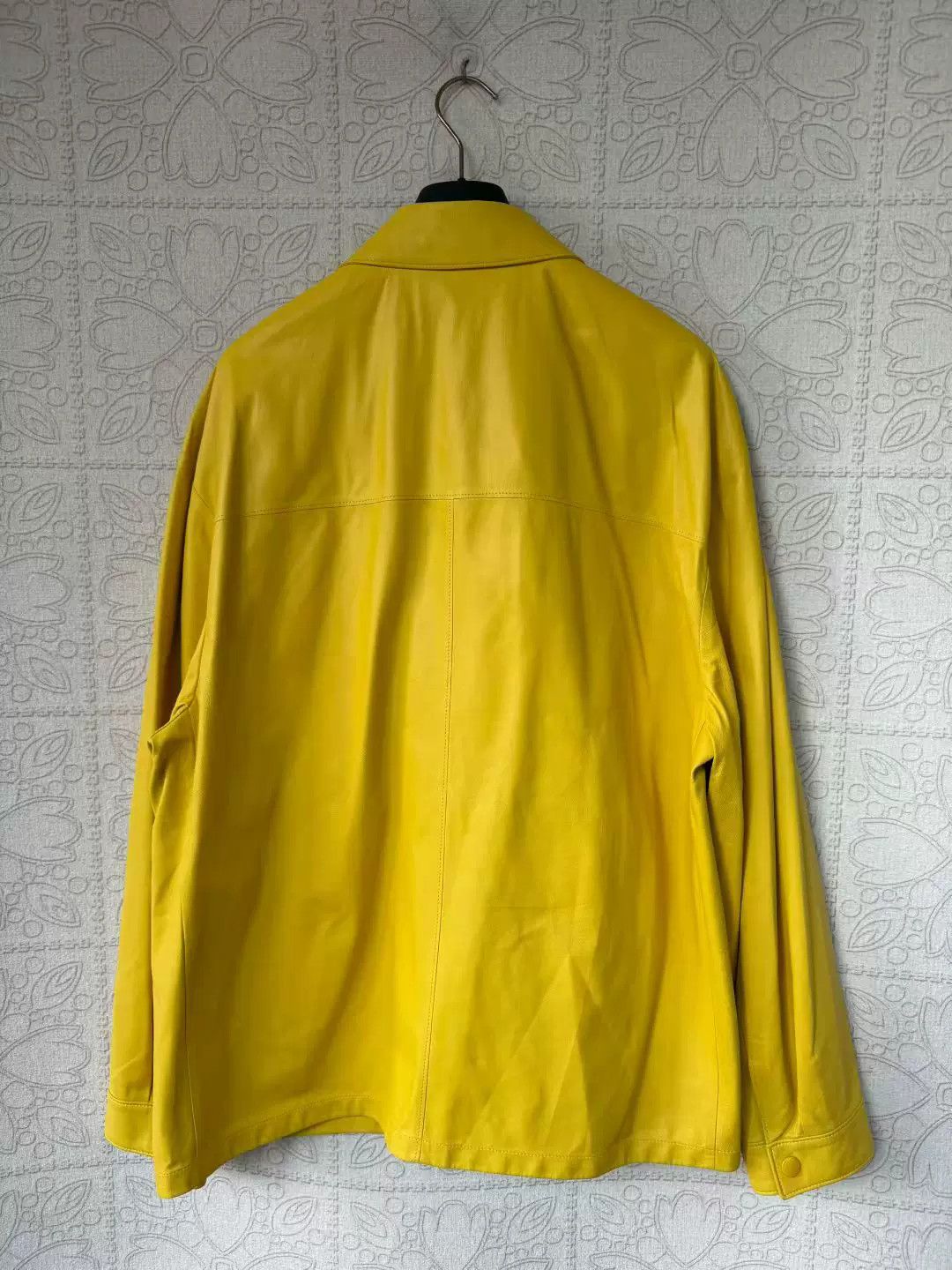 Prada prada lemon yellow lambskin leather jacket Size XL / US 12-14 / IT 48-50 - 2 Thumbnail