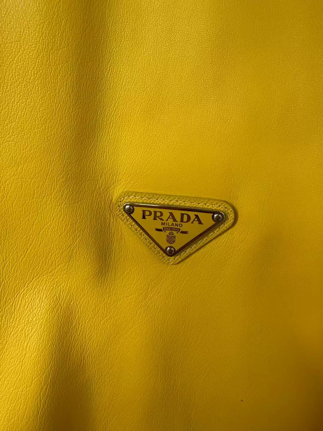 Prada prada lemon yellow lambskin leather jacket Size XL / US 12-14 / IT 48-50 - 3 Thumbnail