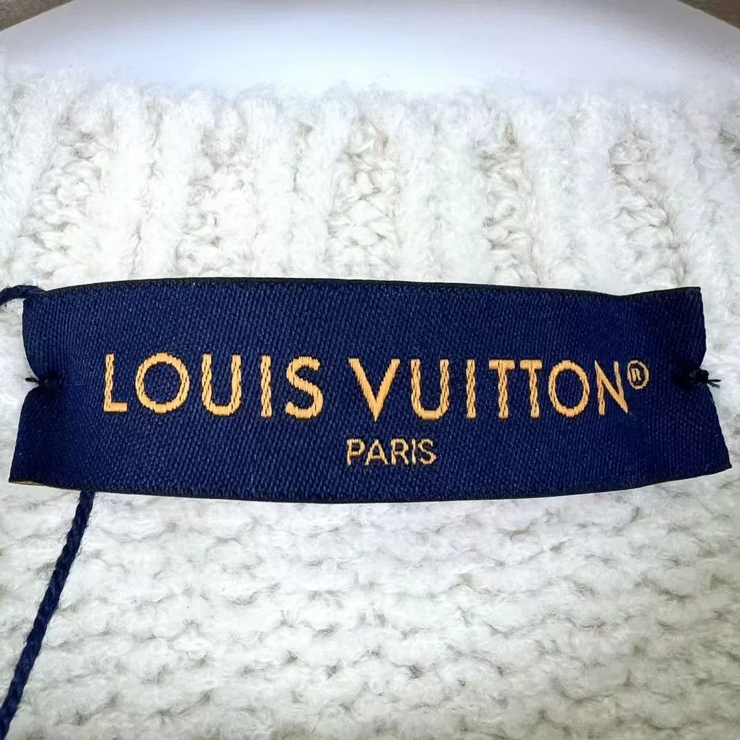 Louis Vuitton beige logo wool long sleeve sweater Size L / US 10 / IT 46 - 5 Thumbnail