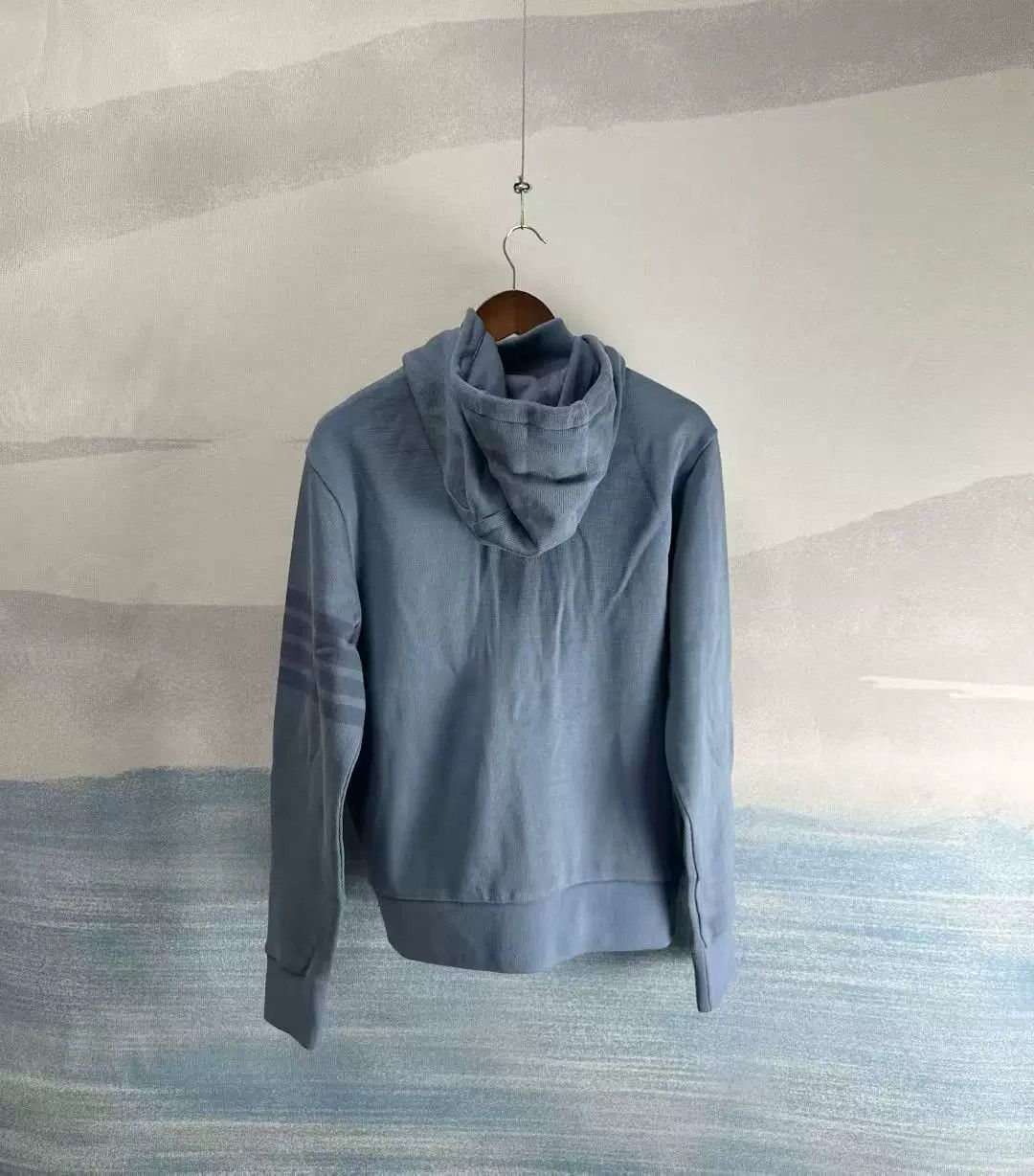 Thom Browne thom browne blue striped zip-up hoodie Size US M / EU 48-50 / 2 - 3 Thumbnail