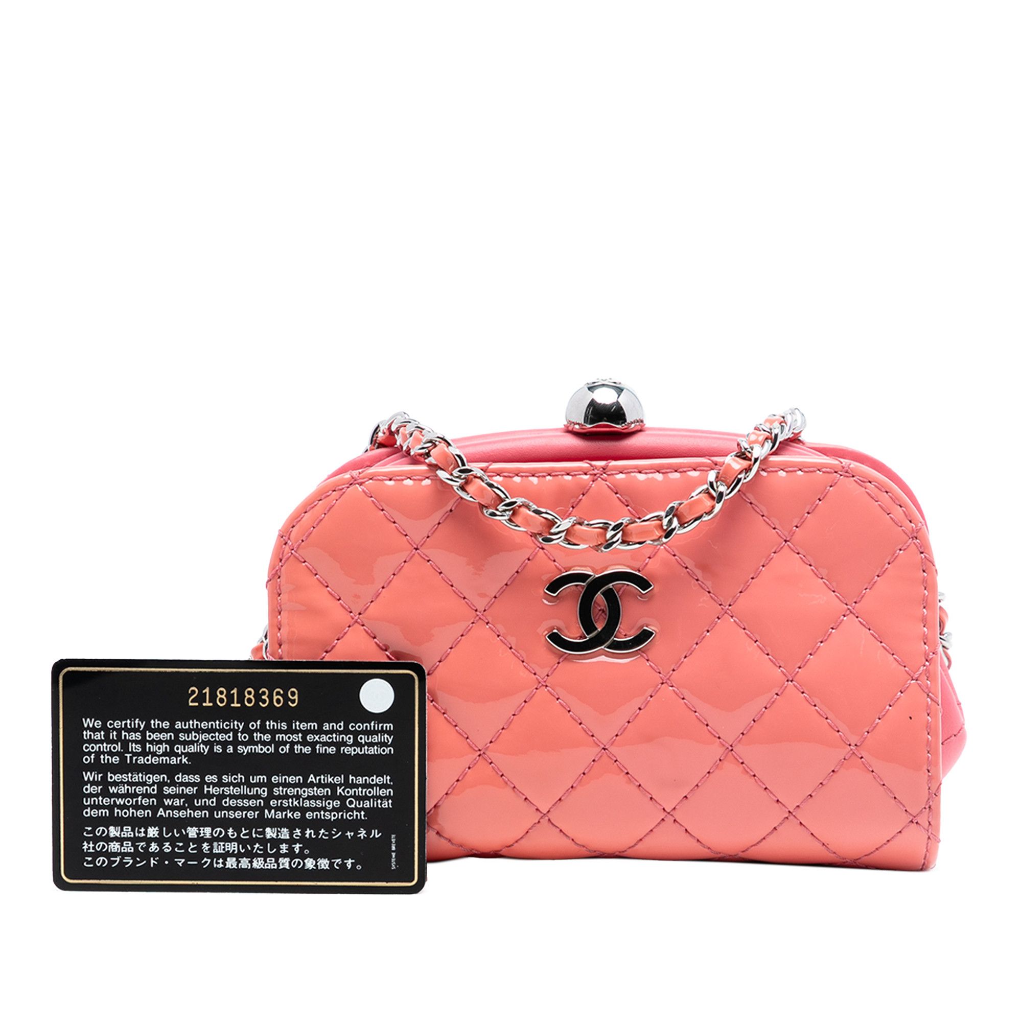 Chanel Chanel CC Quilted Patent Frame Clutch with Chain Size ONE SIZE - 8 Thumbnail