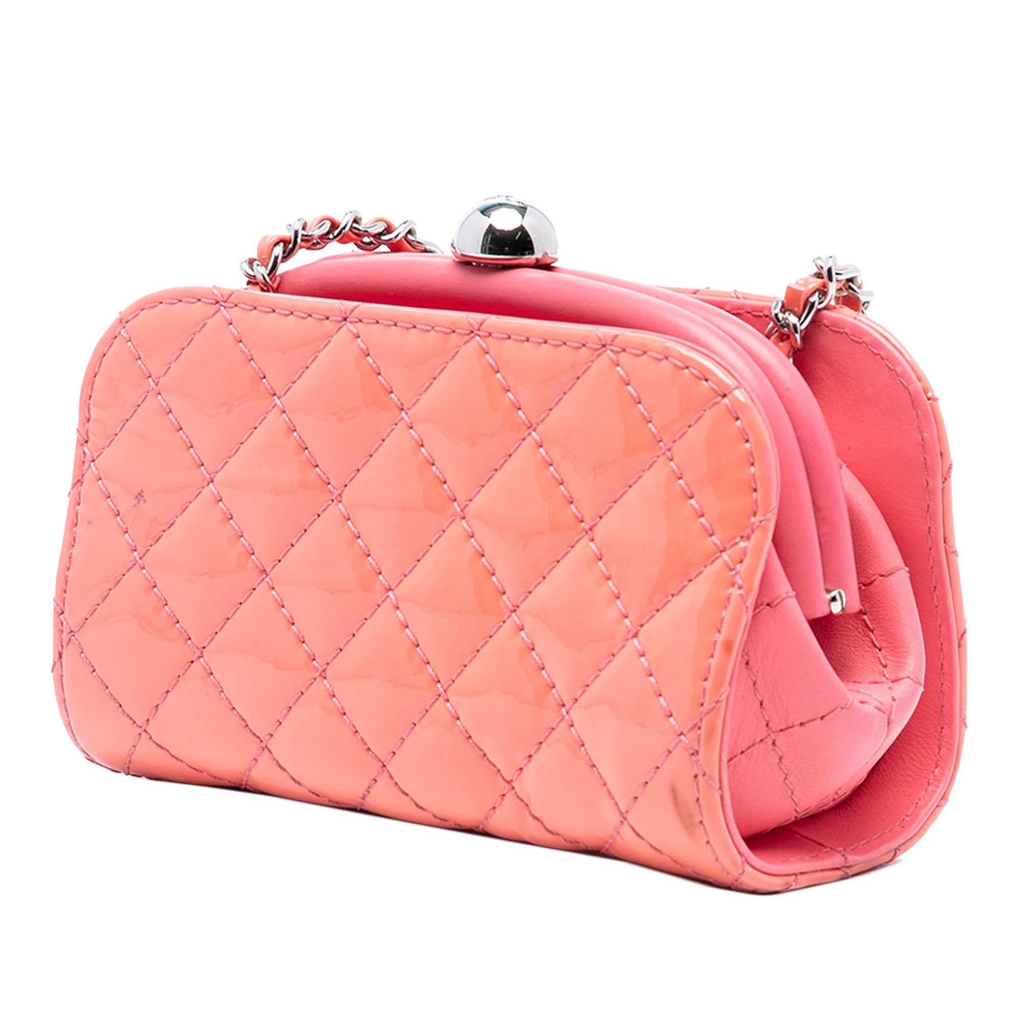 Chanel Chanel CC Quilted Patent Frame Clutch with Chain Size ONE SIZE - 2 Thumbnail