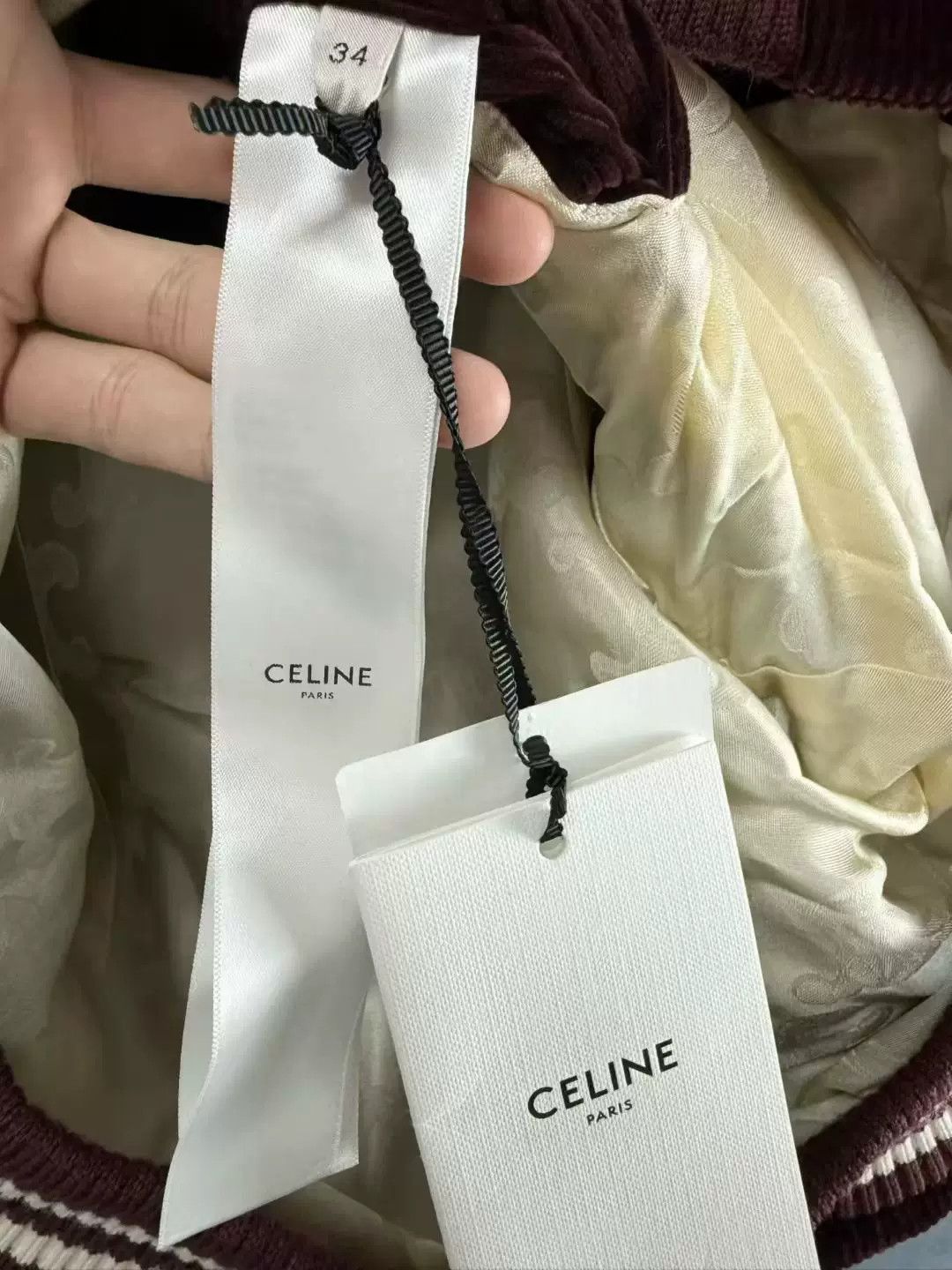 Celine celine burgundy corduroy baseball jacket Size US S / EU 44-46 / 1 - 4 Thumbnail