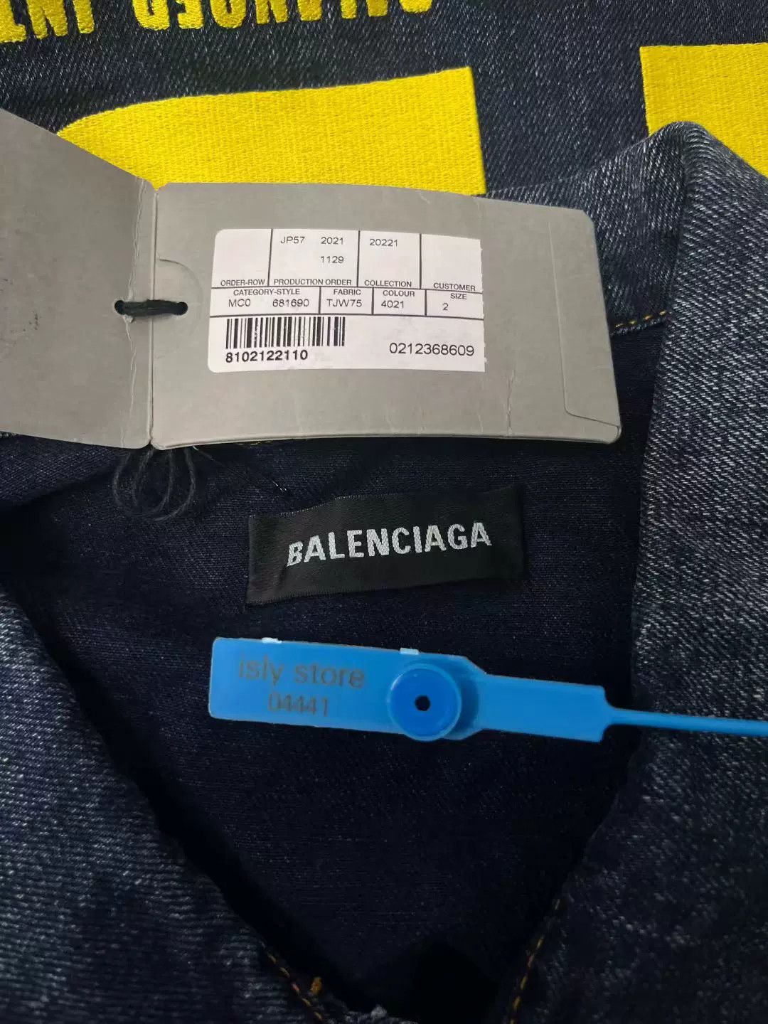 Balenciaga Balenciaga Logo Print Denim Jacket Blue Size US L / EU 52-54 / 3 - 4 Thumbnail
