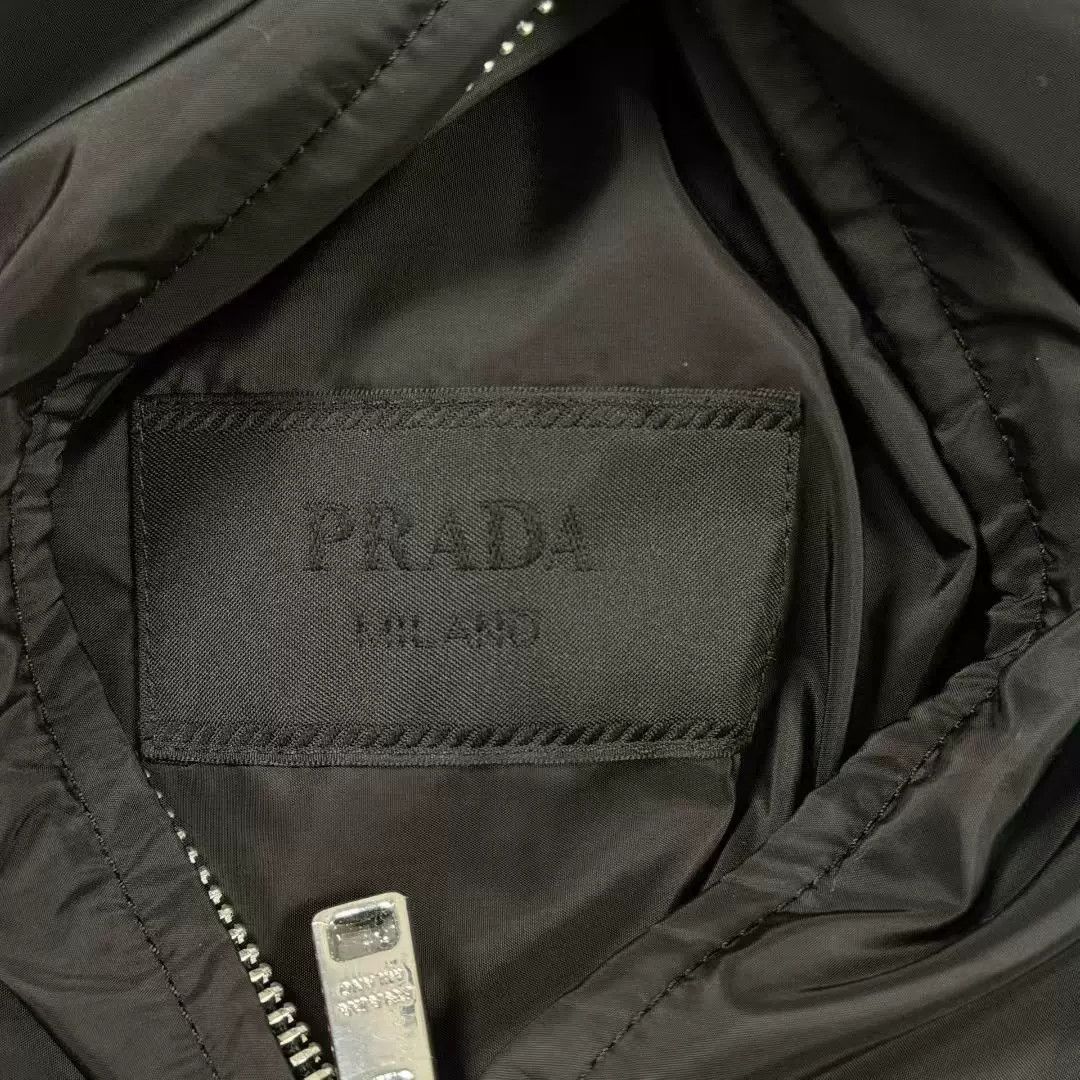 Prada prada black hooded cotton jacket size 52 Size US L / EU 52-54 / 3 - 2 Thumbnail