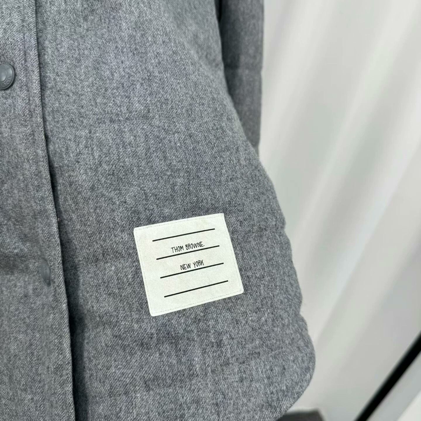 Thom Browne thom browne gray wool quilted shirt jacket Size US M / EU 48-50 / 2 - 4 Thumbnail
