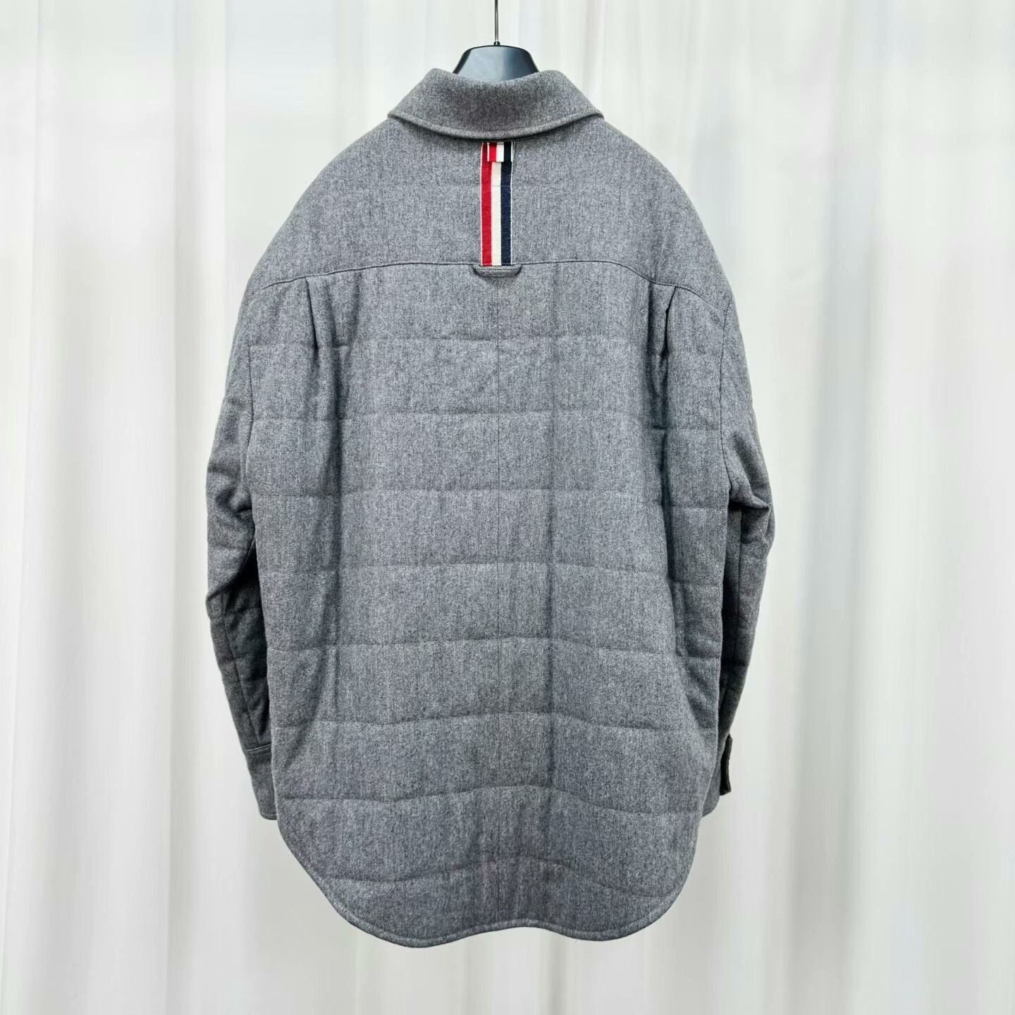 Thom Browne thom browne gray wool quilted shirt jacket Size US M / EU 48-50 / 2 - 3 Thumbnail