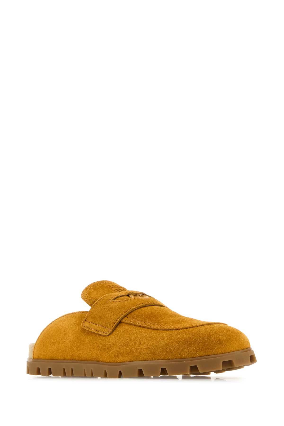 Miu Miu Mustard Suede Slippers Size US 10 / IT 40 - 2 Thumbnail