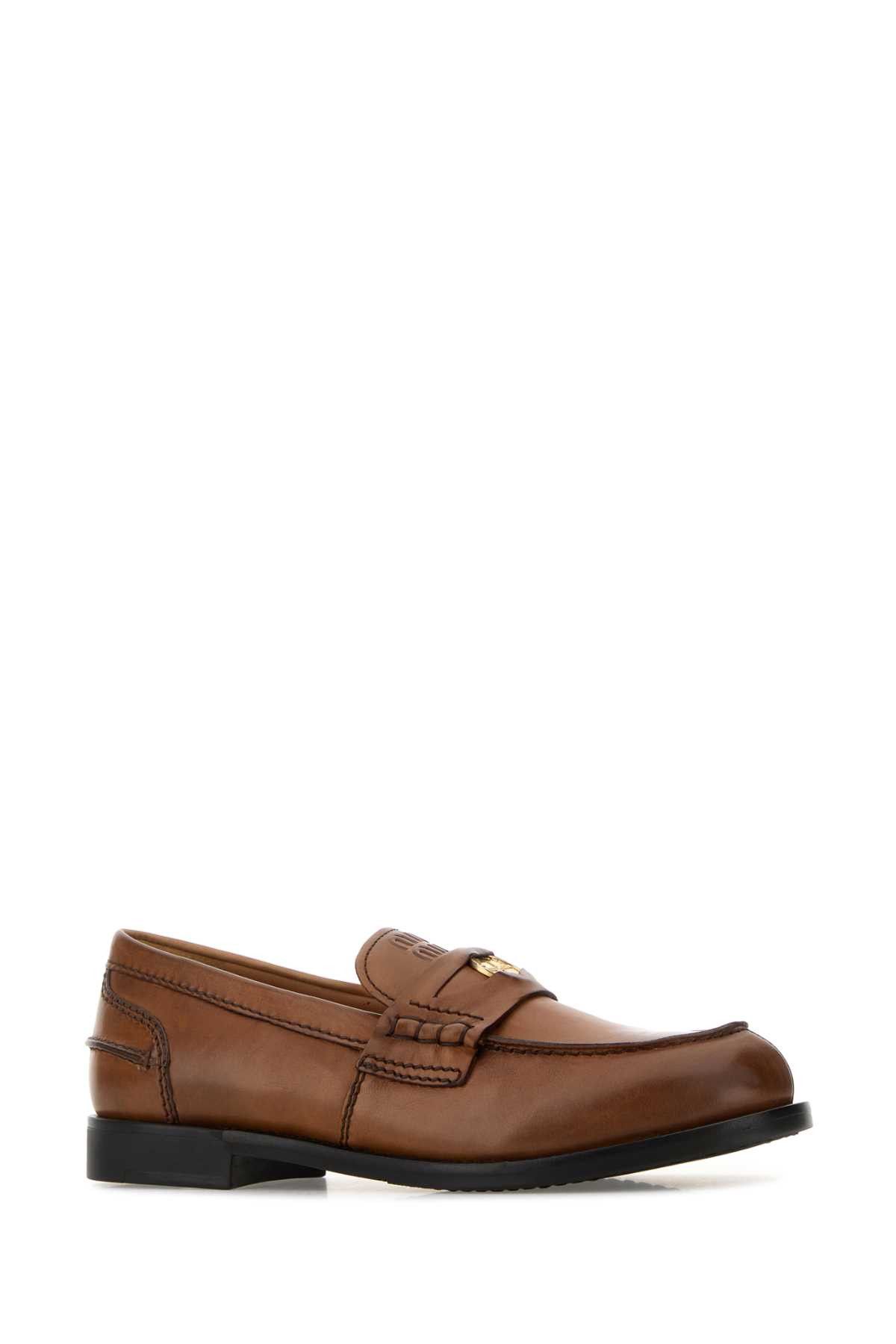 Caramel Leather Loafers
