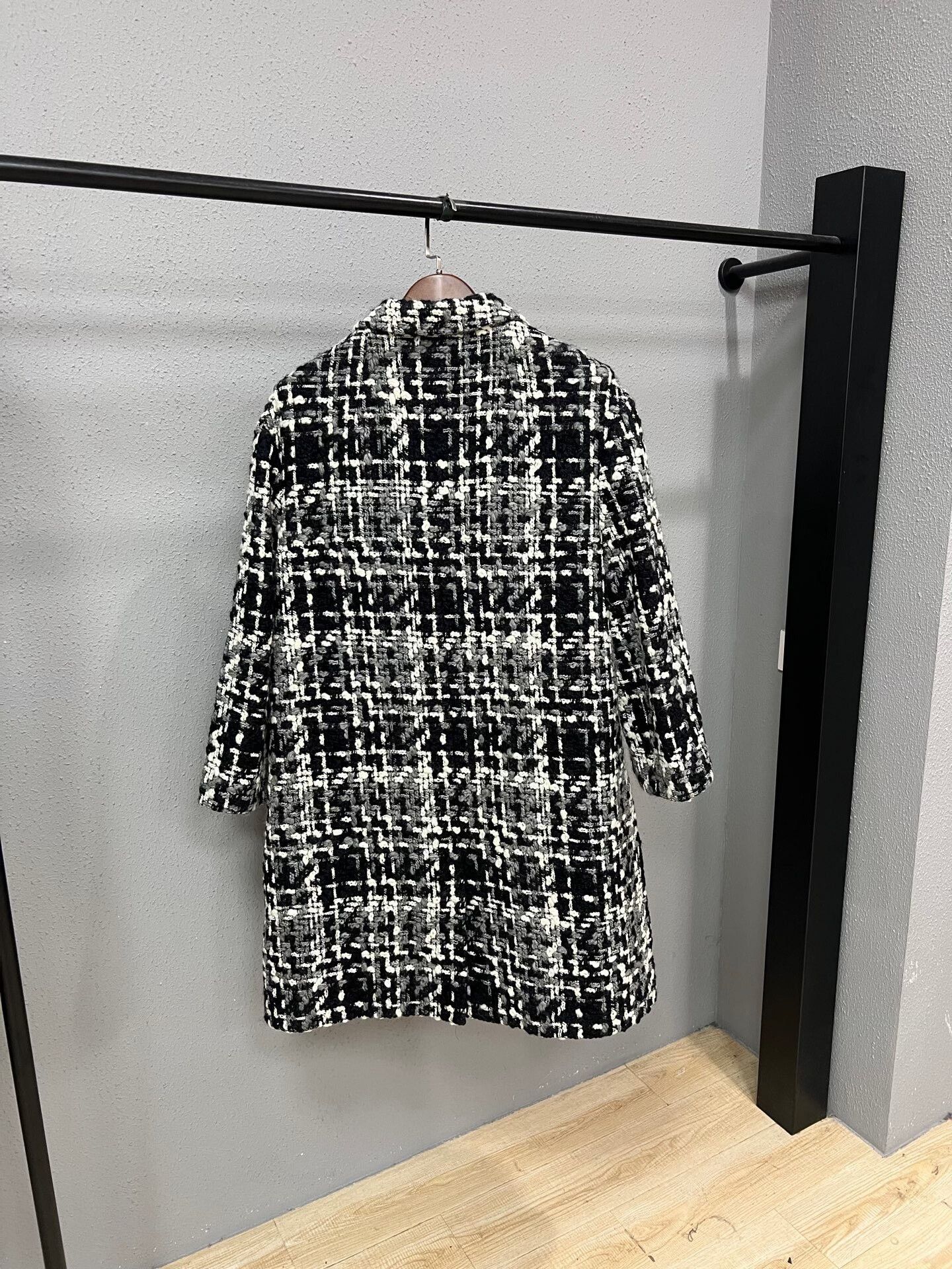 Dolce & Gabbana D&G Black and White Check Wool Coat Size US L / EU 52-54 / 3 - 2 Thumbnail