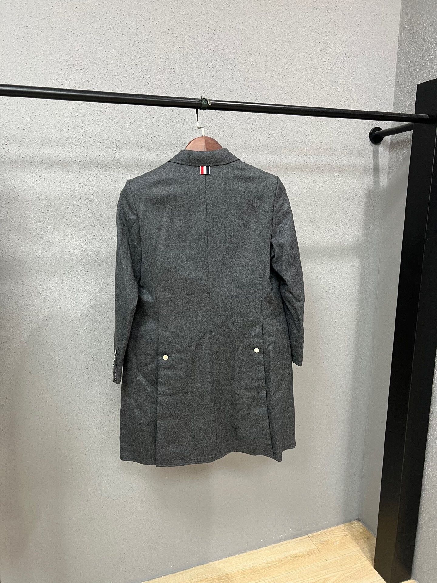 Thom Browne Thom Browne Wool Coat with Silver Anchor Buttons Size US M / EU 48-50 / 2 - 2 Thumbnail