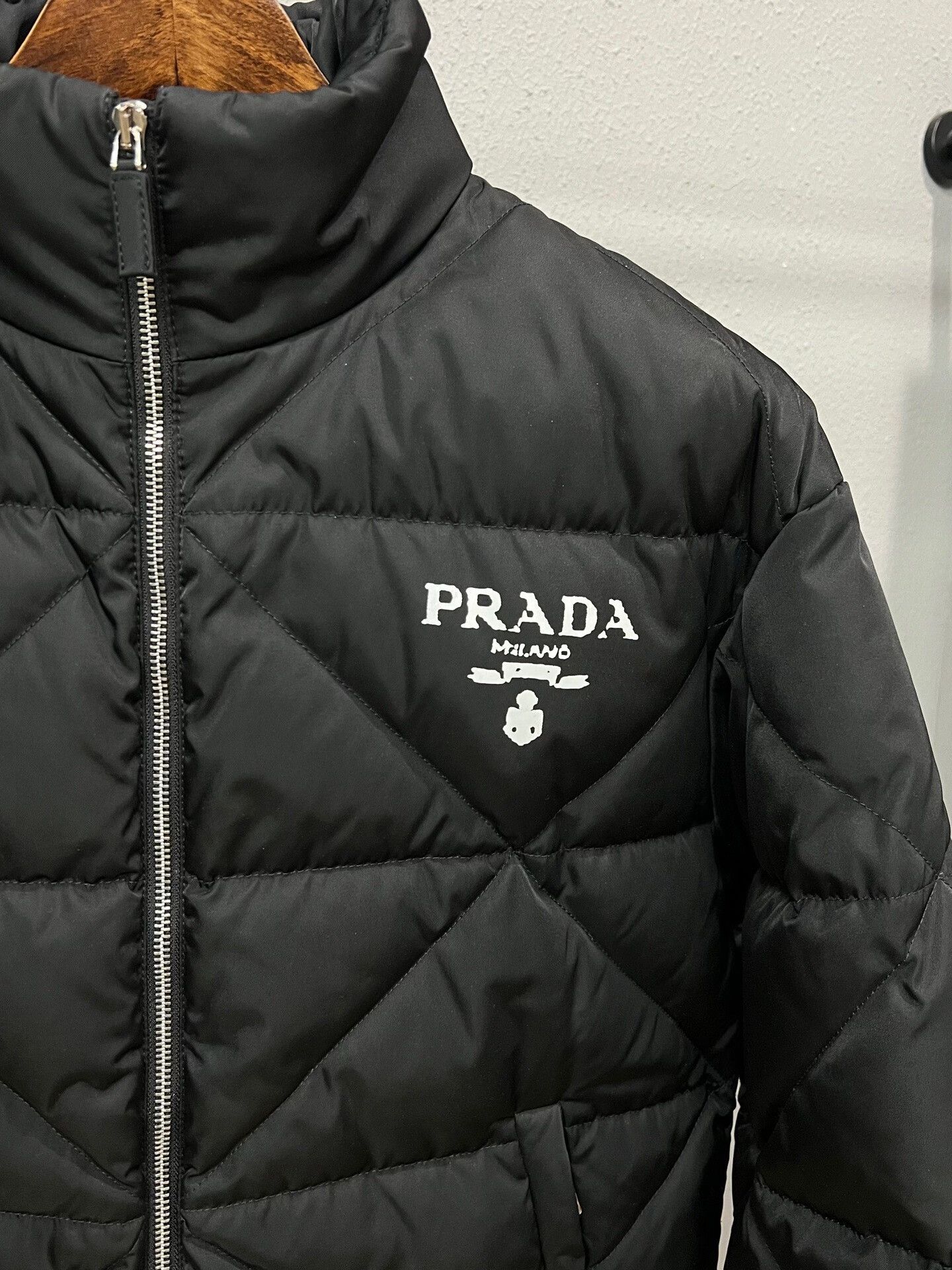 Prada black quilted down jacket by Prada Size XS / US 0-2 / IT 36-38 - 3 Thumbnail