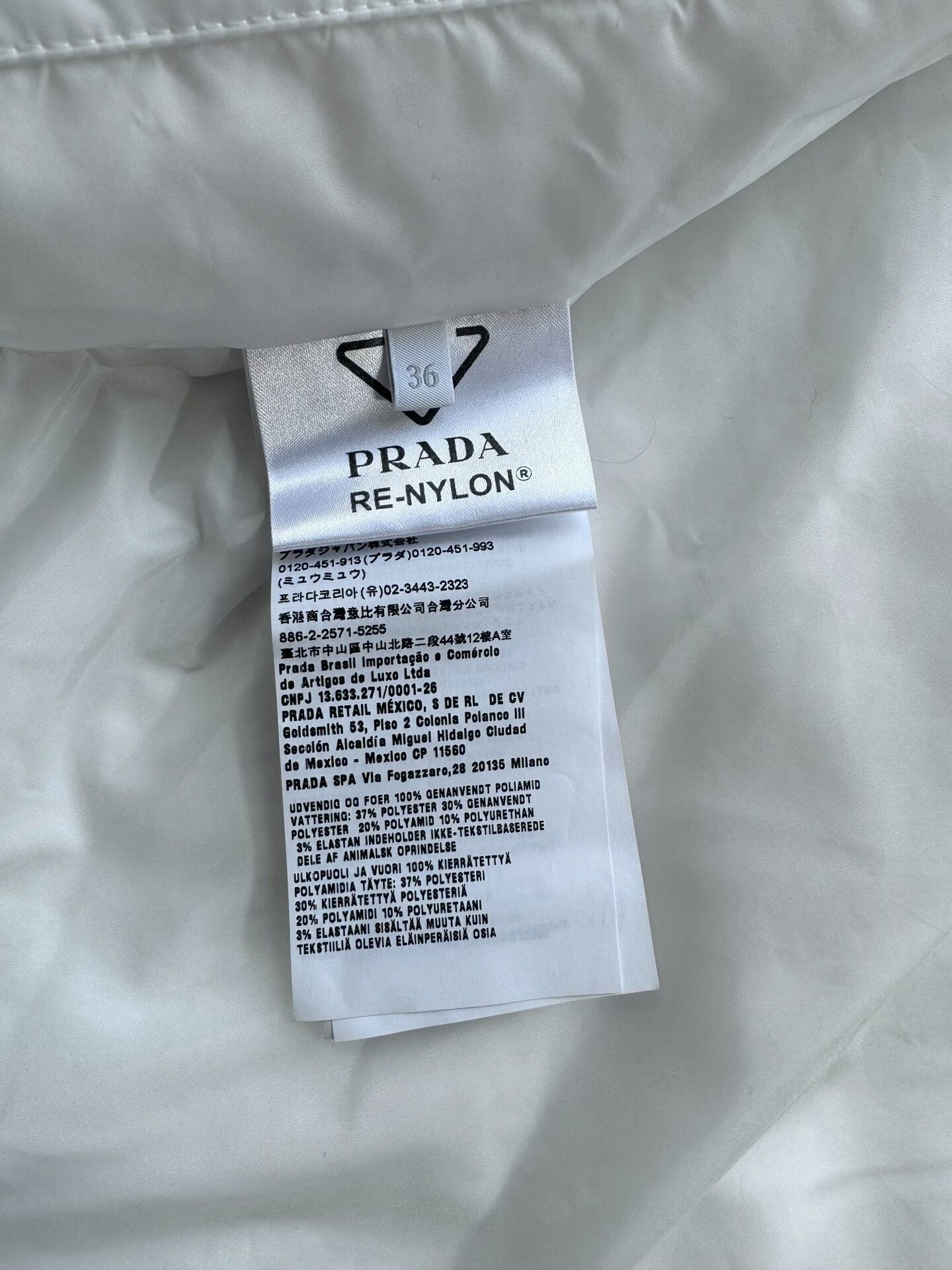 Prada Prada White Triangle Logo Nylon Jacket Size S / US 4 / IT 40 - 7 Thumbnail