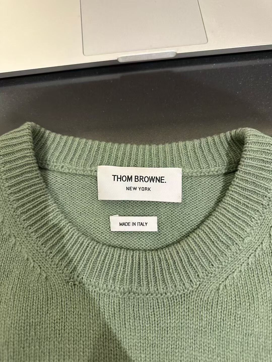 Thom Browne thom browne green wool sweater Size US L / EU 52-54 / 3 - 4 Thumbnail