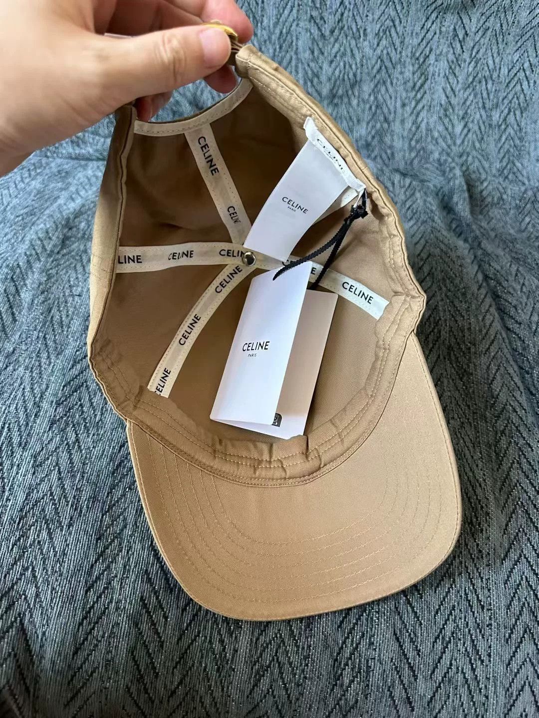 Celine celine khaki baseball cap with logo Size ONE SIZE - 3 Thumbnail