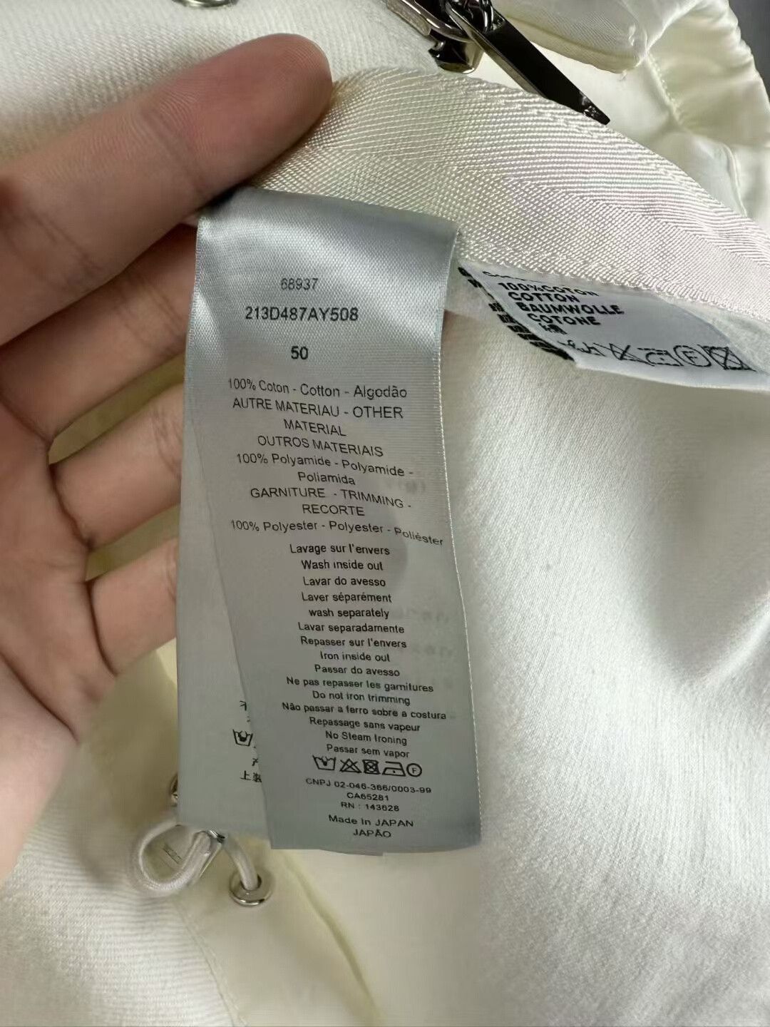 Dior Dior x Sacai White Denim Jacket Size US L / EU 52-54 / 3 - 4 Thumbnail