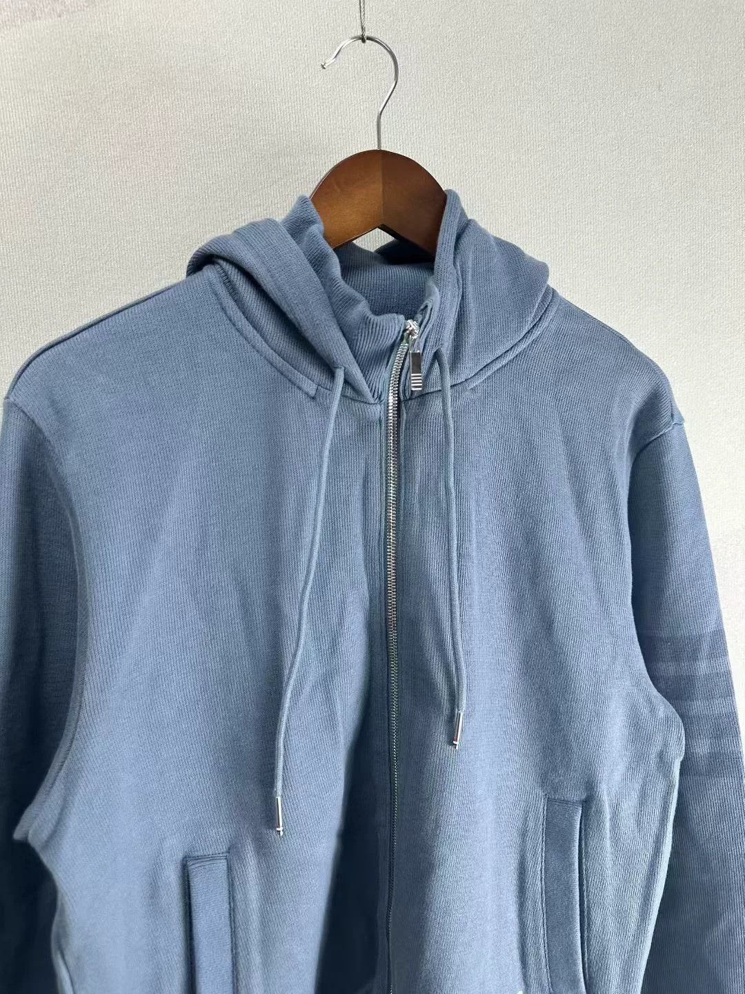 Thom Browne thom browne blue zip-up hoodie sweater Size US M / EU 48-50 / 2 - 3 Thumbnail