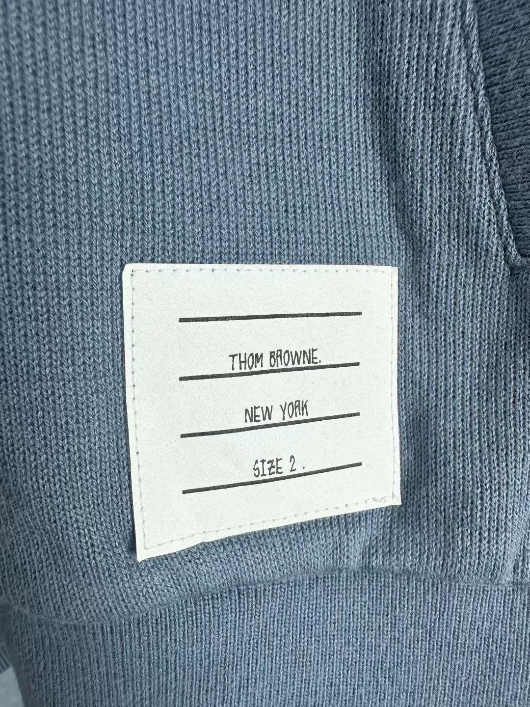 Thom Browne thom browne blue zip-up hoodie sweater Size US M / EU 48-50 / 2 - 4 Thumbnail