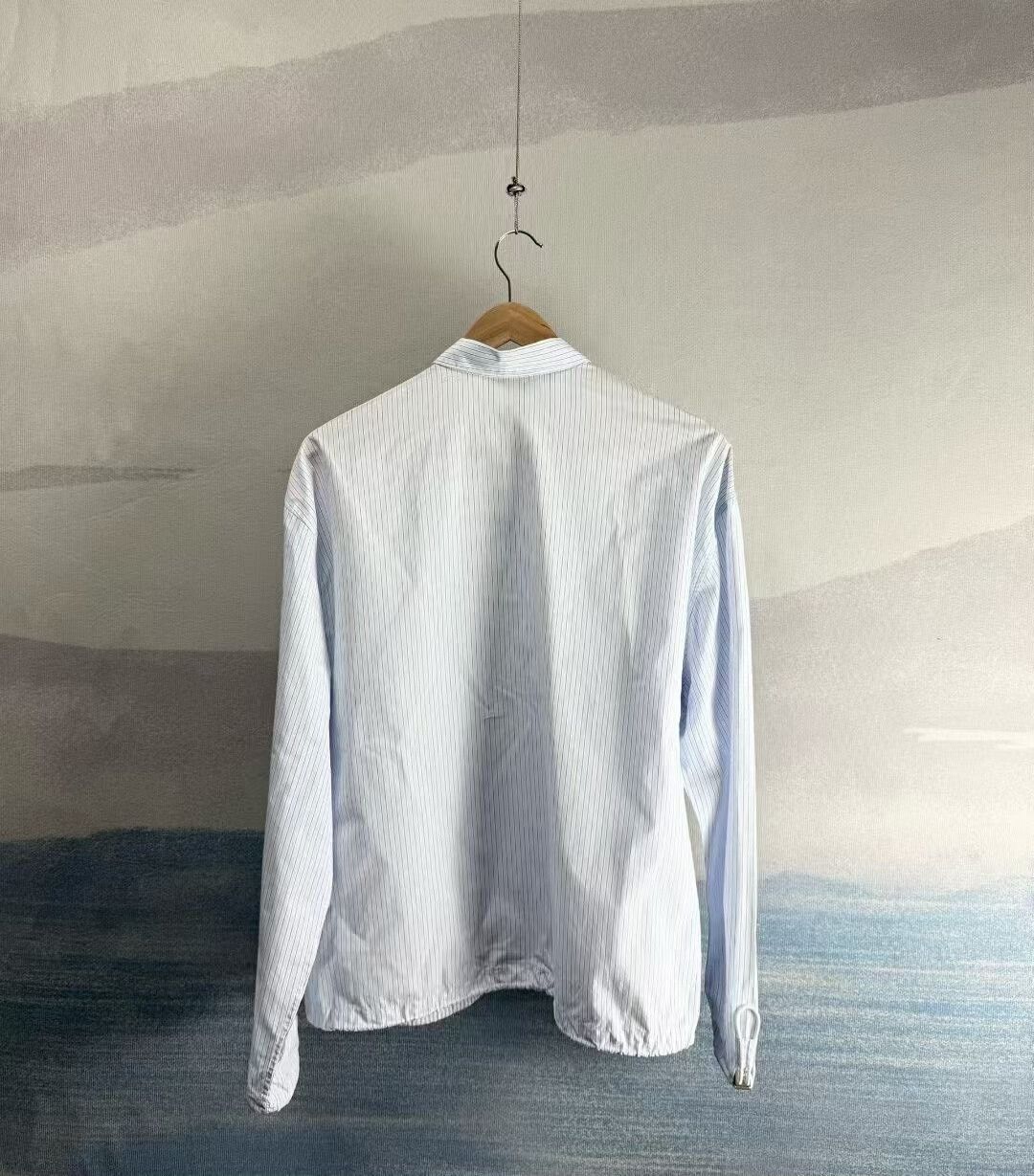 Dior Dior Blue White Striped Half-Zip Shirt Jacket Size US L / EU 52-54 / 3 - 2 Thumbnail