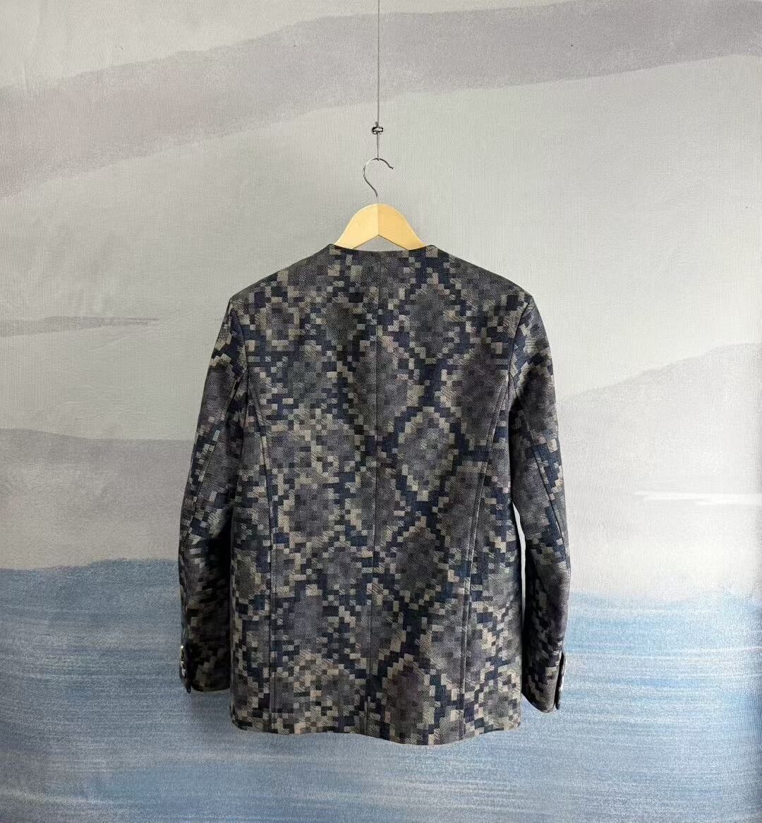 louis vuitton snake print collarless jacket