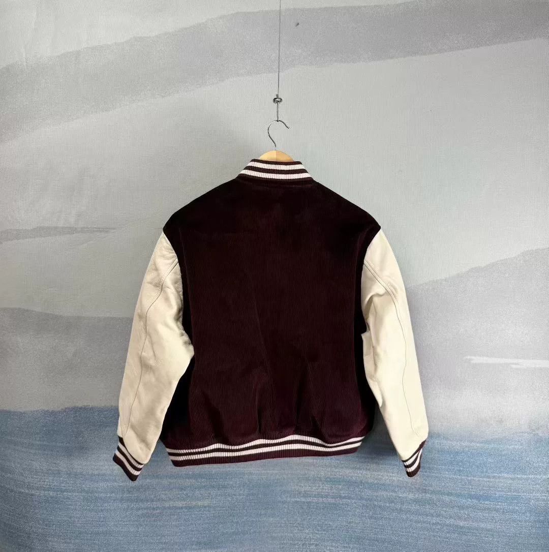Celine burgundy corduroy baseball jacket Size XS / US 0-2 / IT 36-38 - 2 Thumbnail