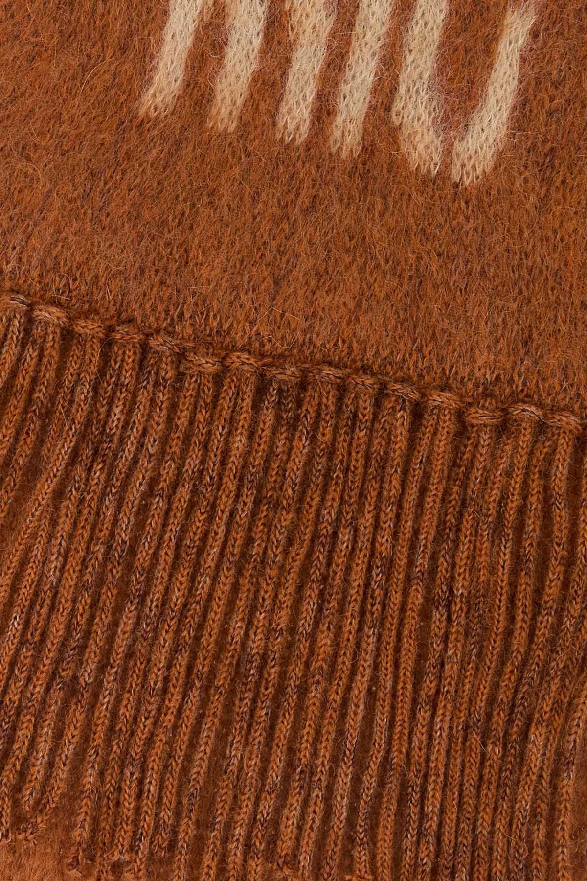 Miu Miu Orange Mohair Blend Scarf Size ONE SIZE - 2 Thumbnail