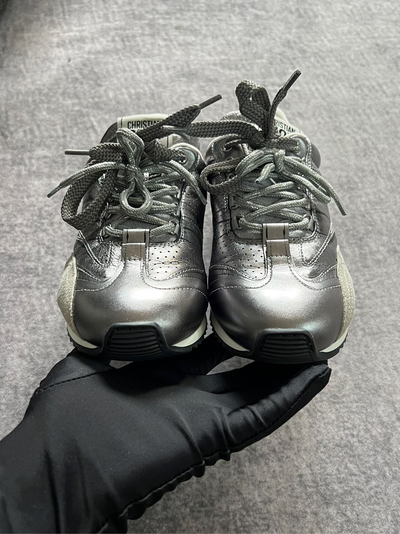 Dior Dior Silver Sneakers Size 36.5 Size US 6.5 / IT 36.5 - 4 Thumbnail