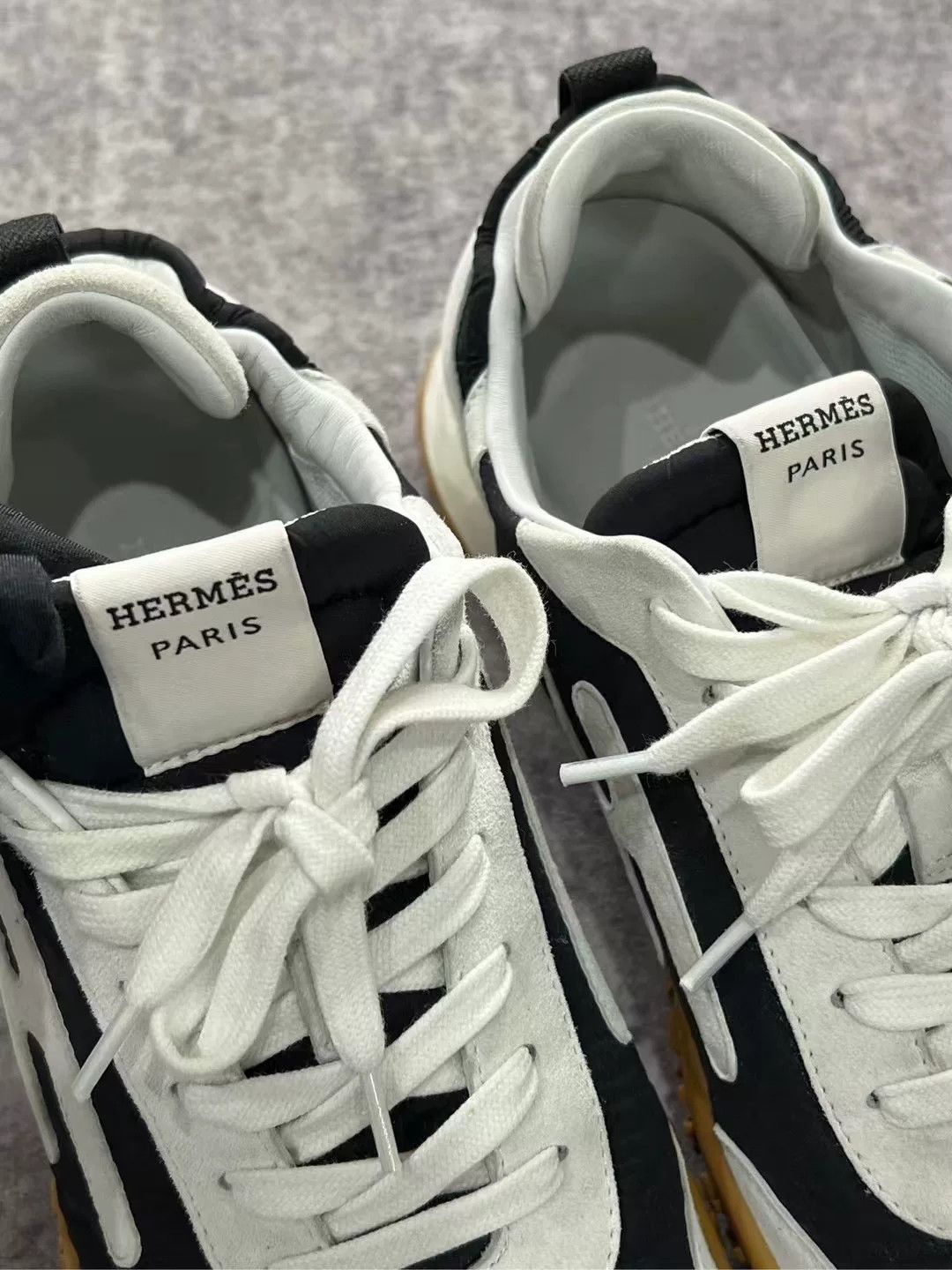 Hermes Hermes Black and White Sneakers Size 41.5 Size US 8.5 / EU 41-42 - 3 Thumbnail