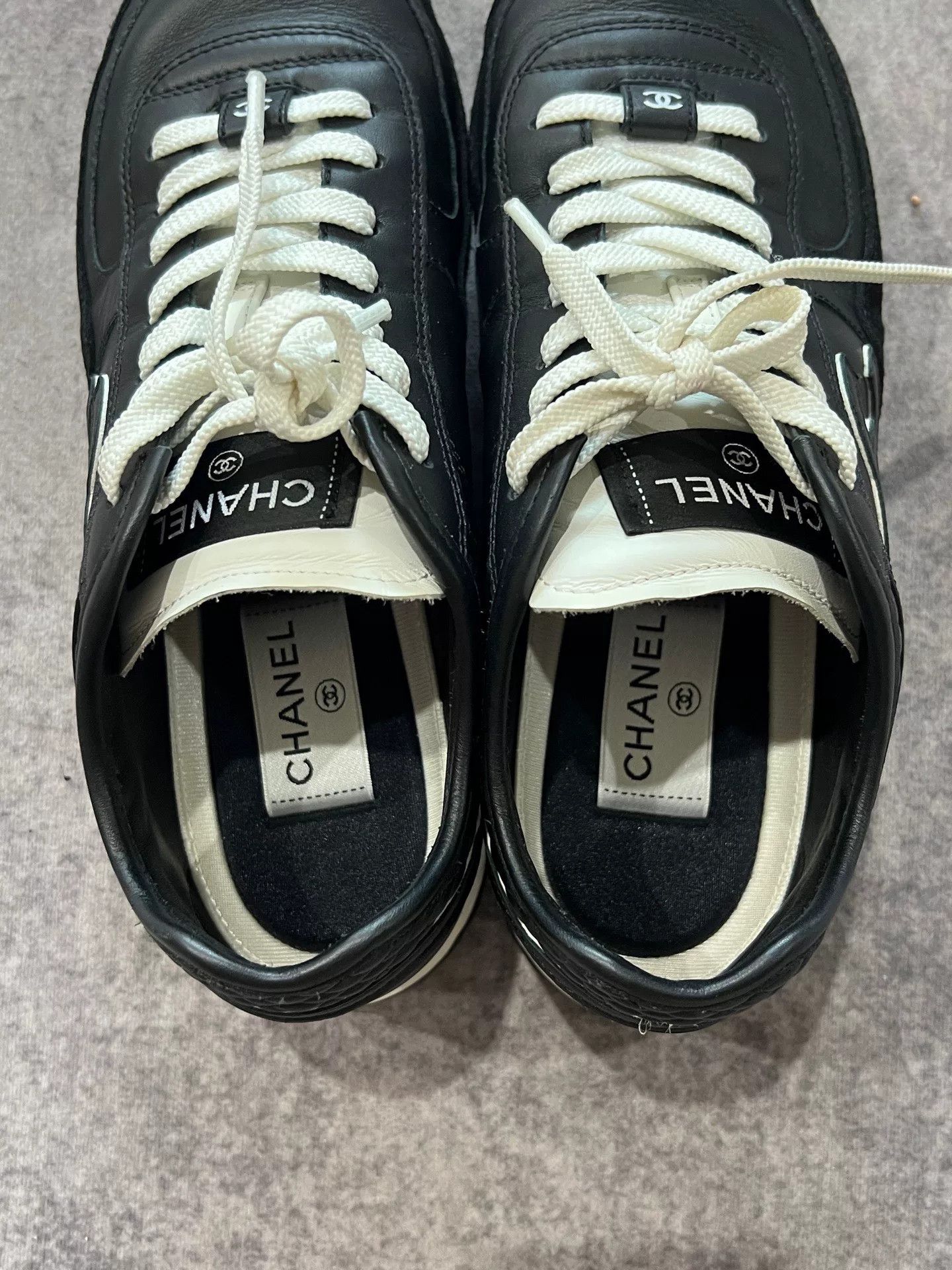 Chanel Chanel 25p Black Fashion Sneakers Size 38 Size US 7.5 / IT 37.5 - 7 Thumbnail
