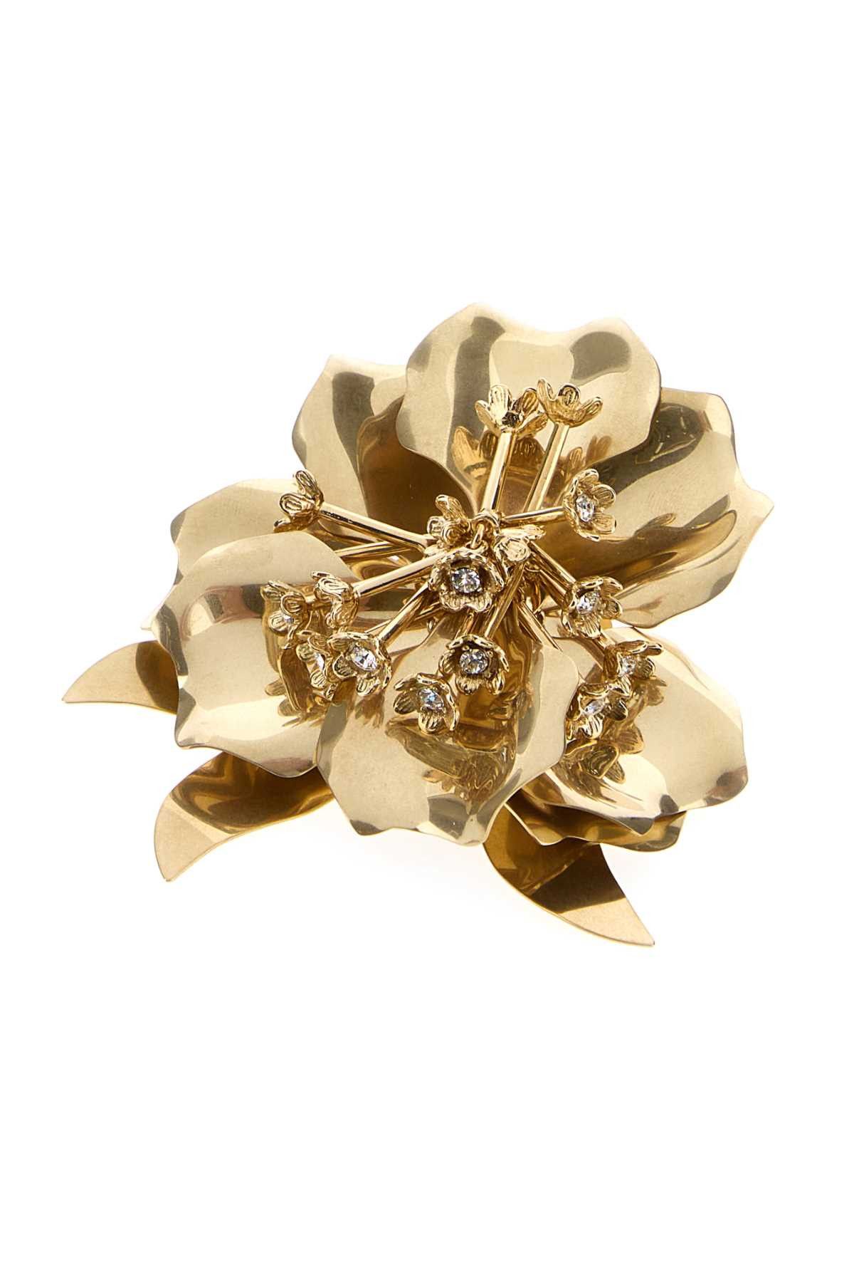 Miu Miu Gold Metal Brooch Size ONE SIZE - 2 Thumbnail