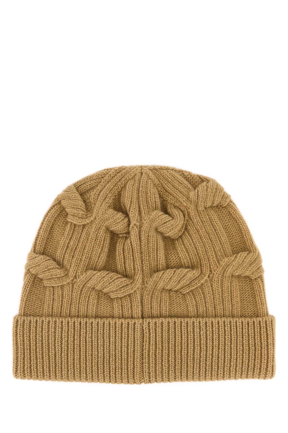 Stella McCartney Camel Wool Beanie Hat Size ONE SIZE - 2 Thumbnail