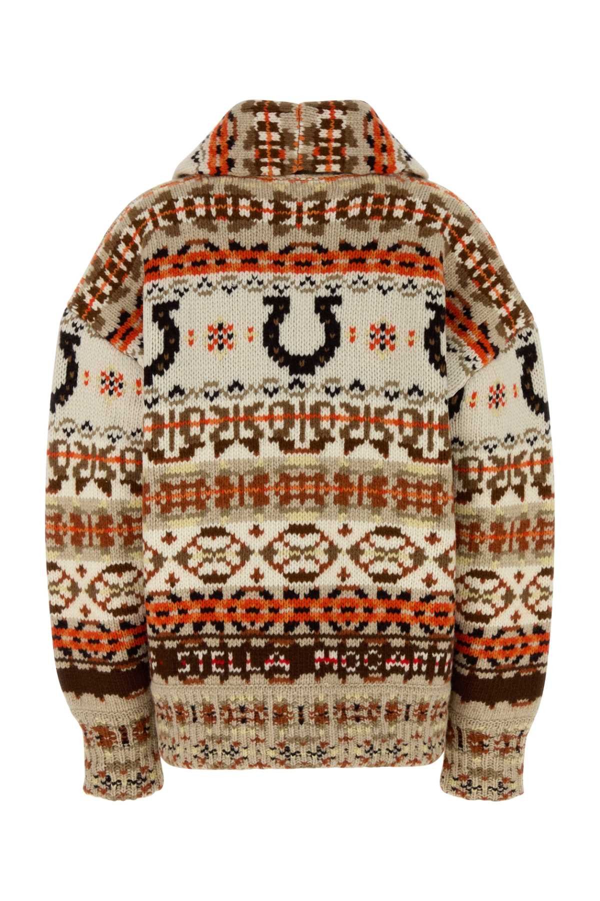 Stella McCartney Embroidered Wool Fair Isle Oversize Cardigan Size S / US 4 / IT 40 - 2 Thumbnail